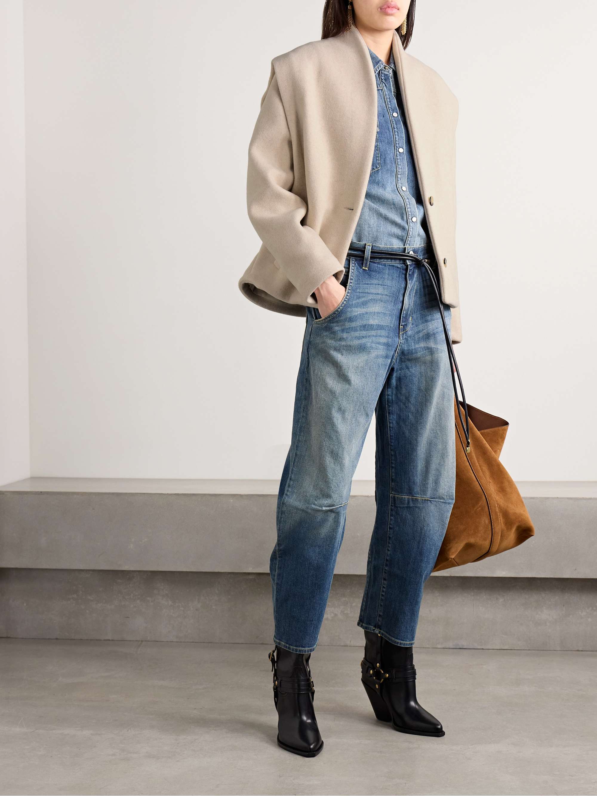 Drogo brushed recycled wool-blend jacket view