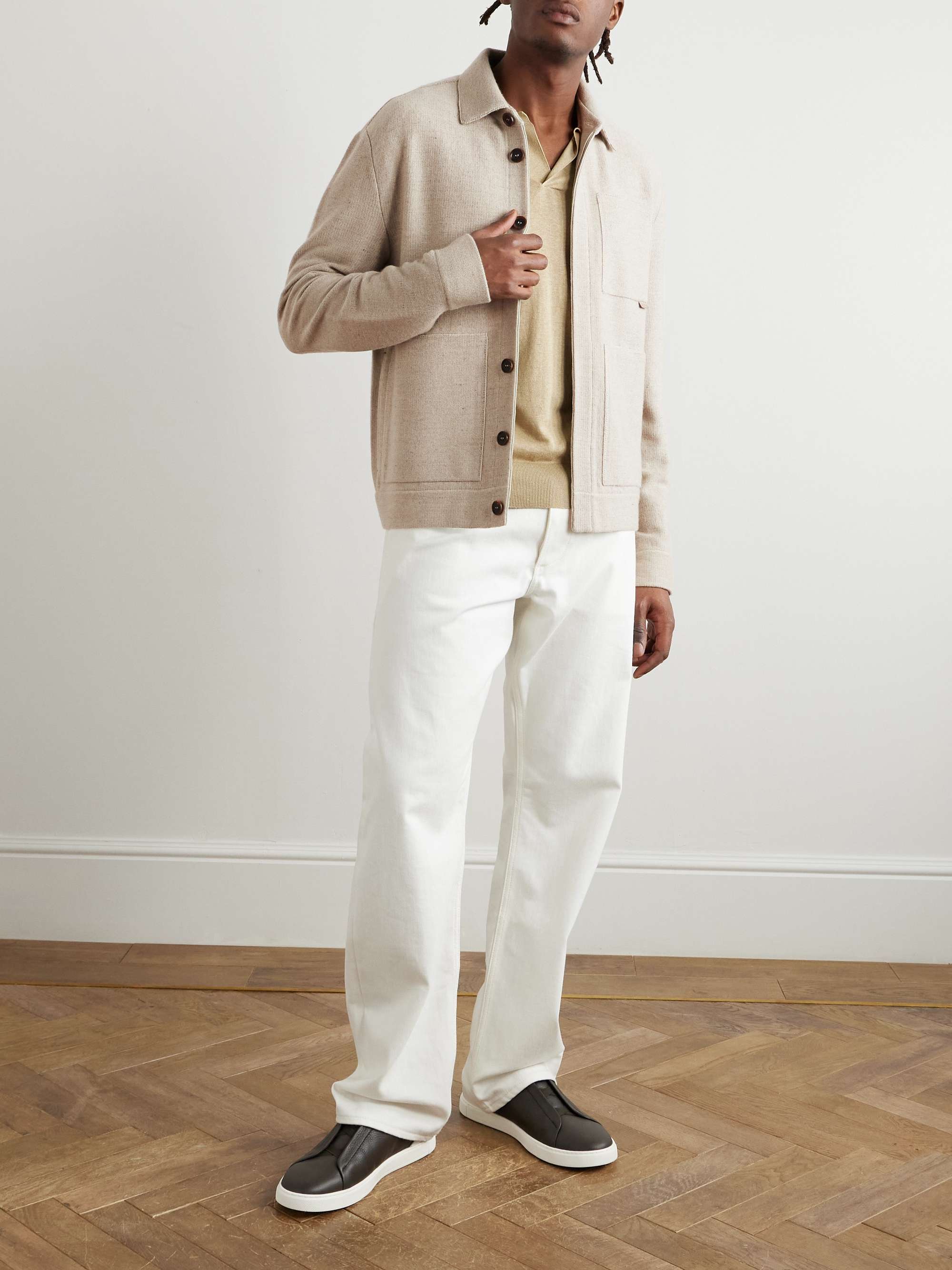 Wool, Cashmere, Linen and Silk-Blend Chore Jacket view