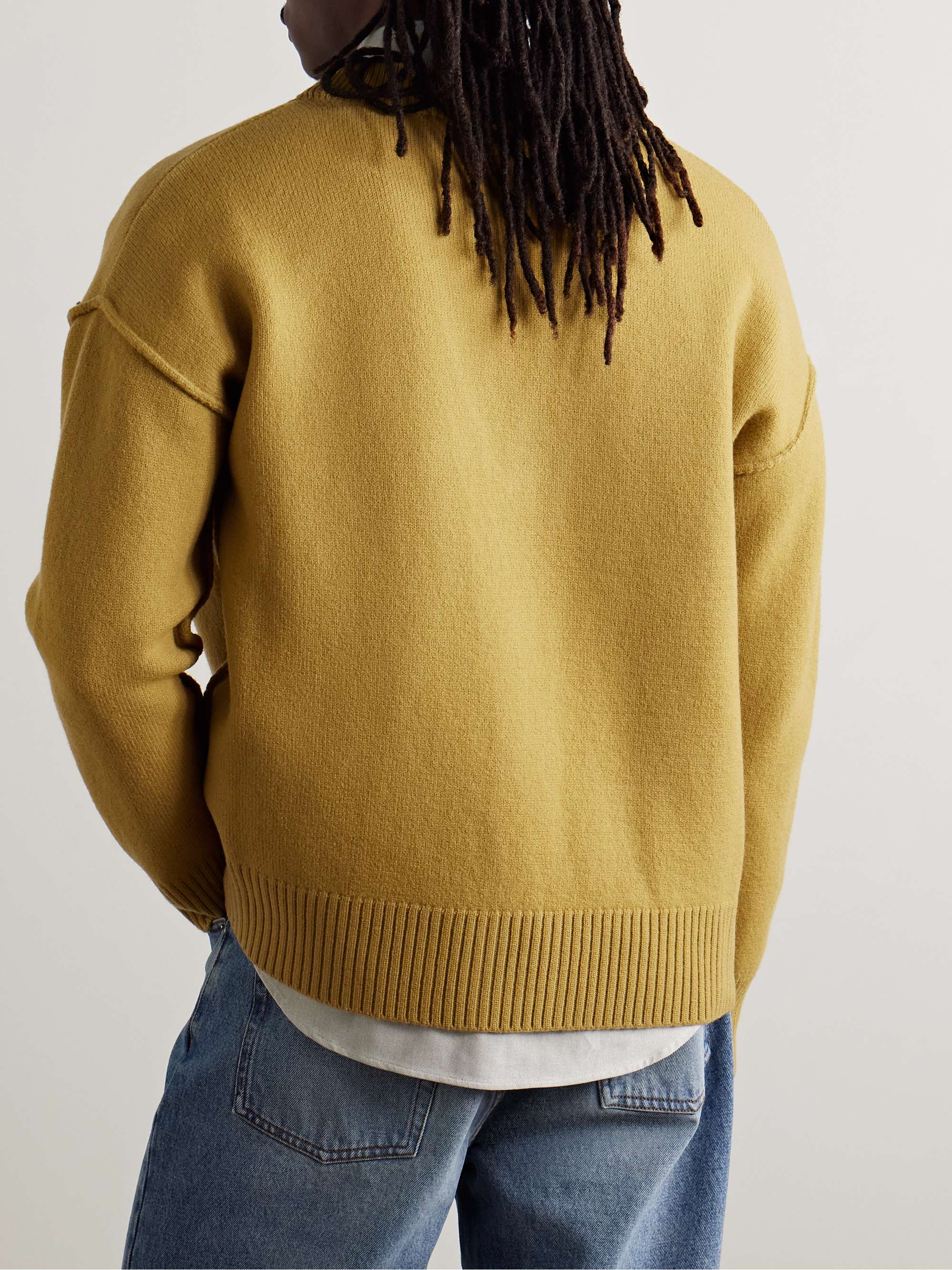 ADC Logo-Intarsia Virgin Wool Cardigan view