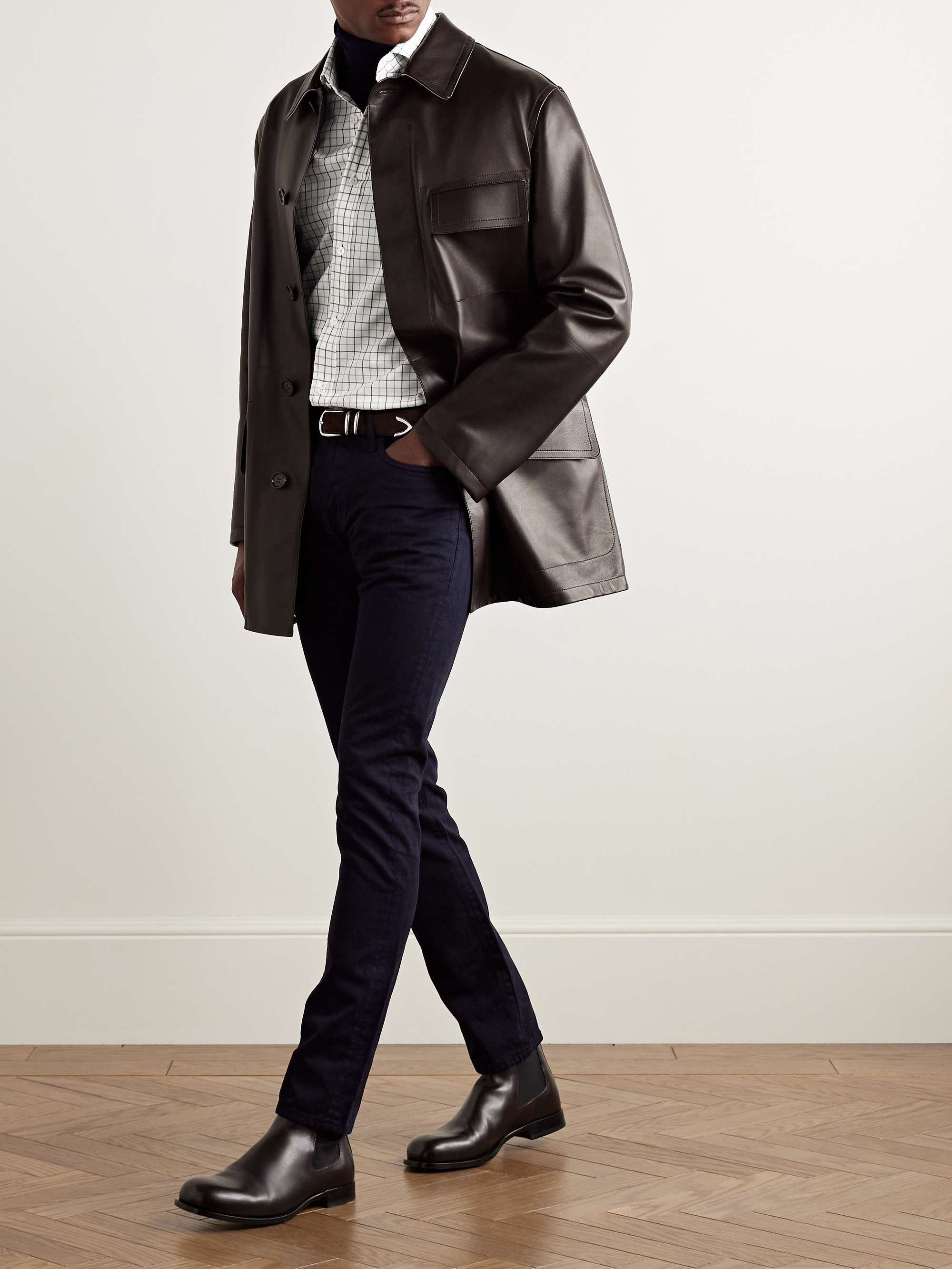 Checked Cotton-Twill Shirt view