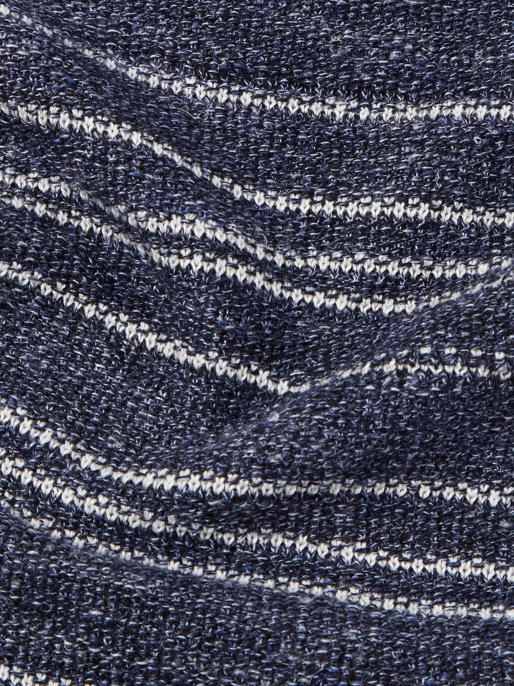 Taoide Striped Linen, Cashmere, Silk and Cotton-Blend Sweater view