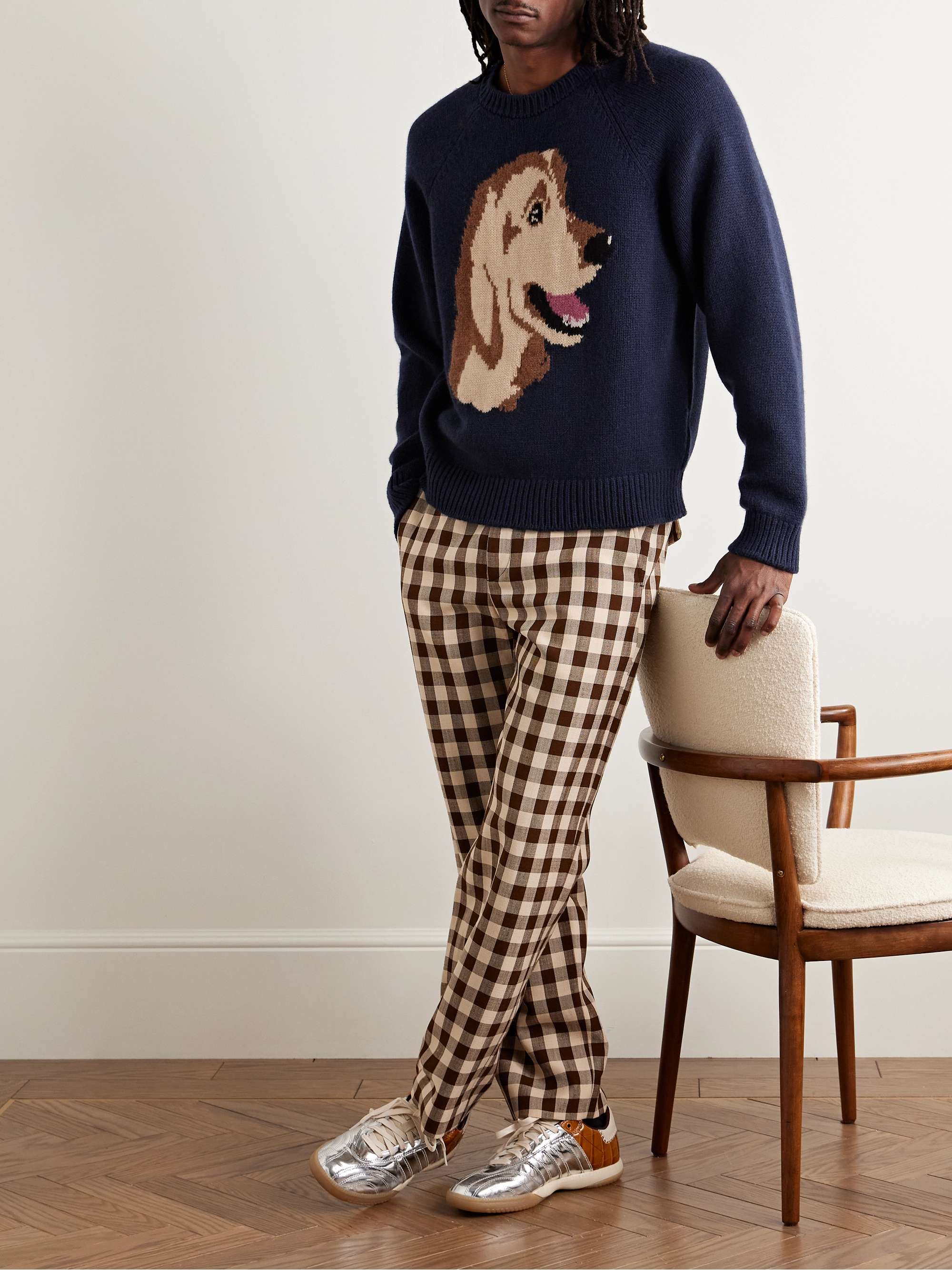 Intarsia Cashmere Sweater view