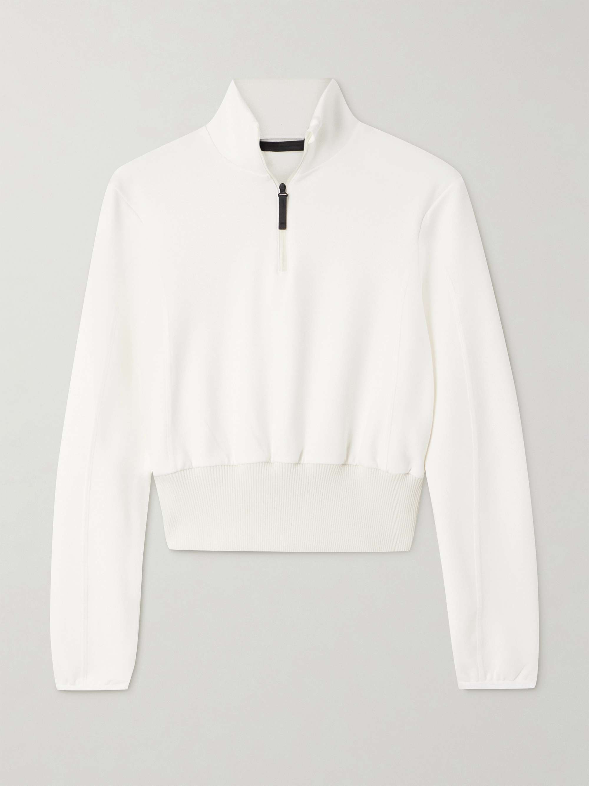 Ajax rubber-trimmed jersey half-zip sweater hero visual