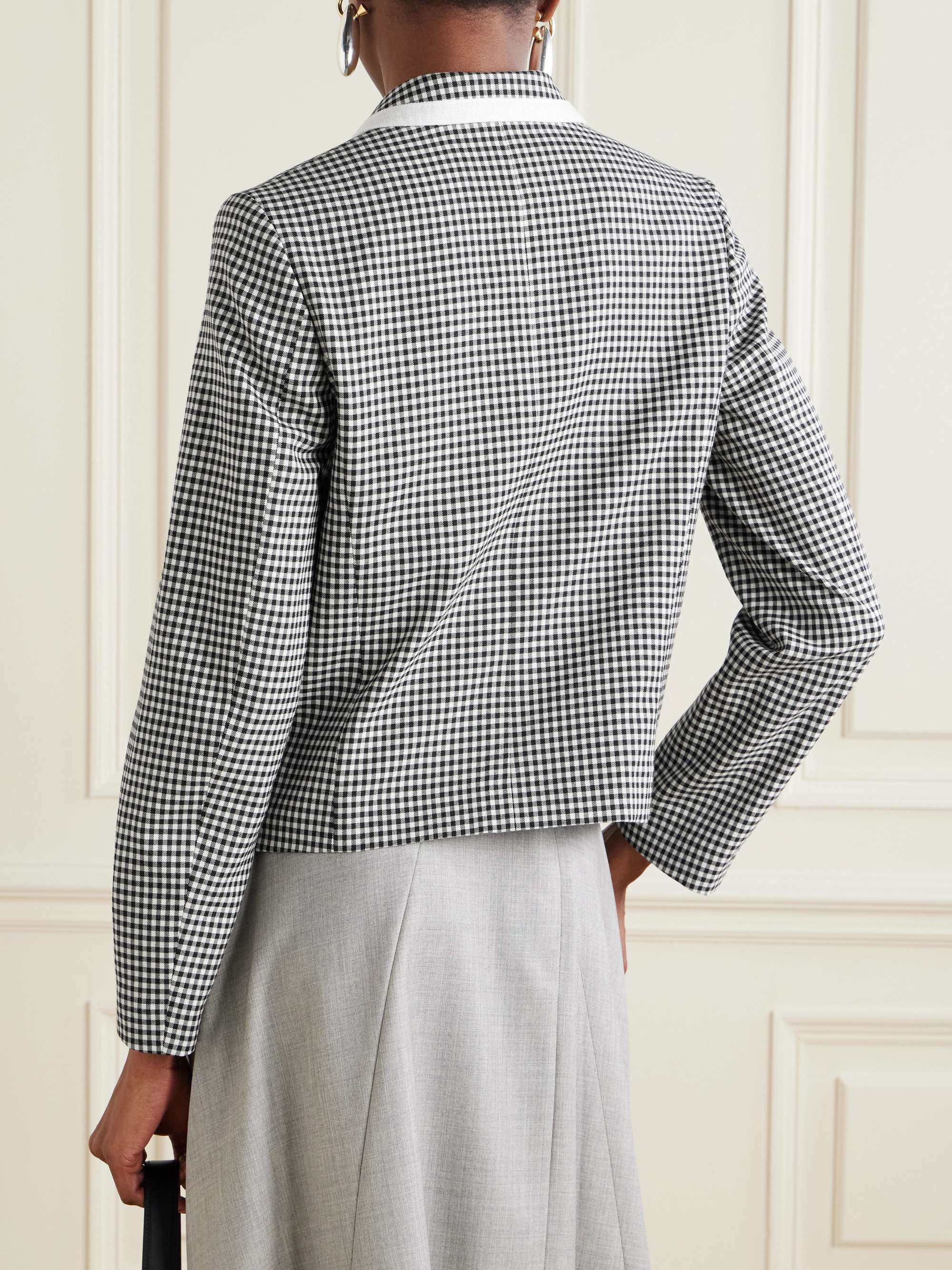 Checked wool jacket view
