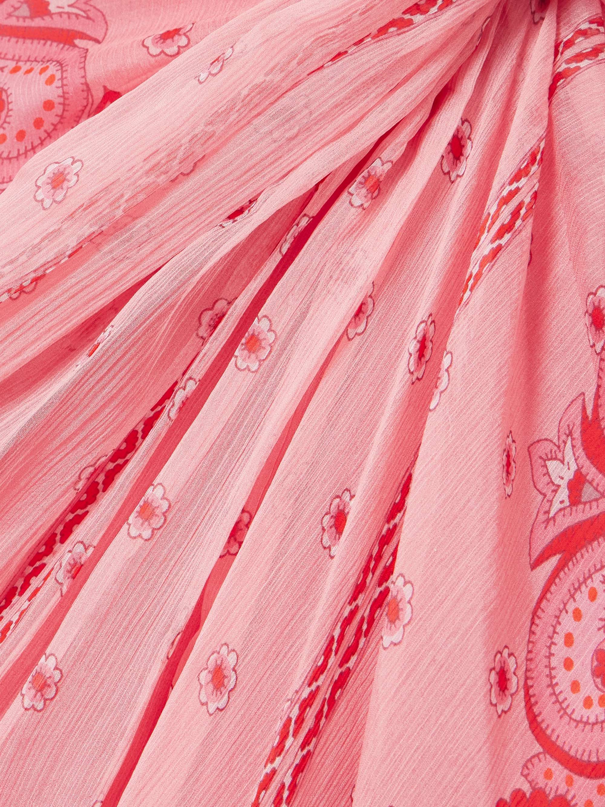 Tiered paisley-print silk-crepon maxi dress view