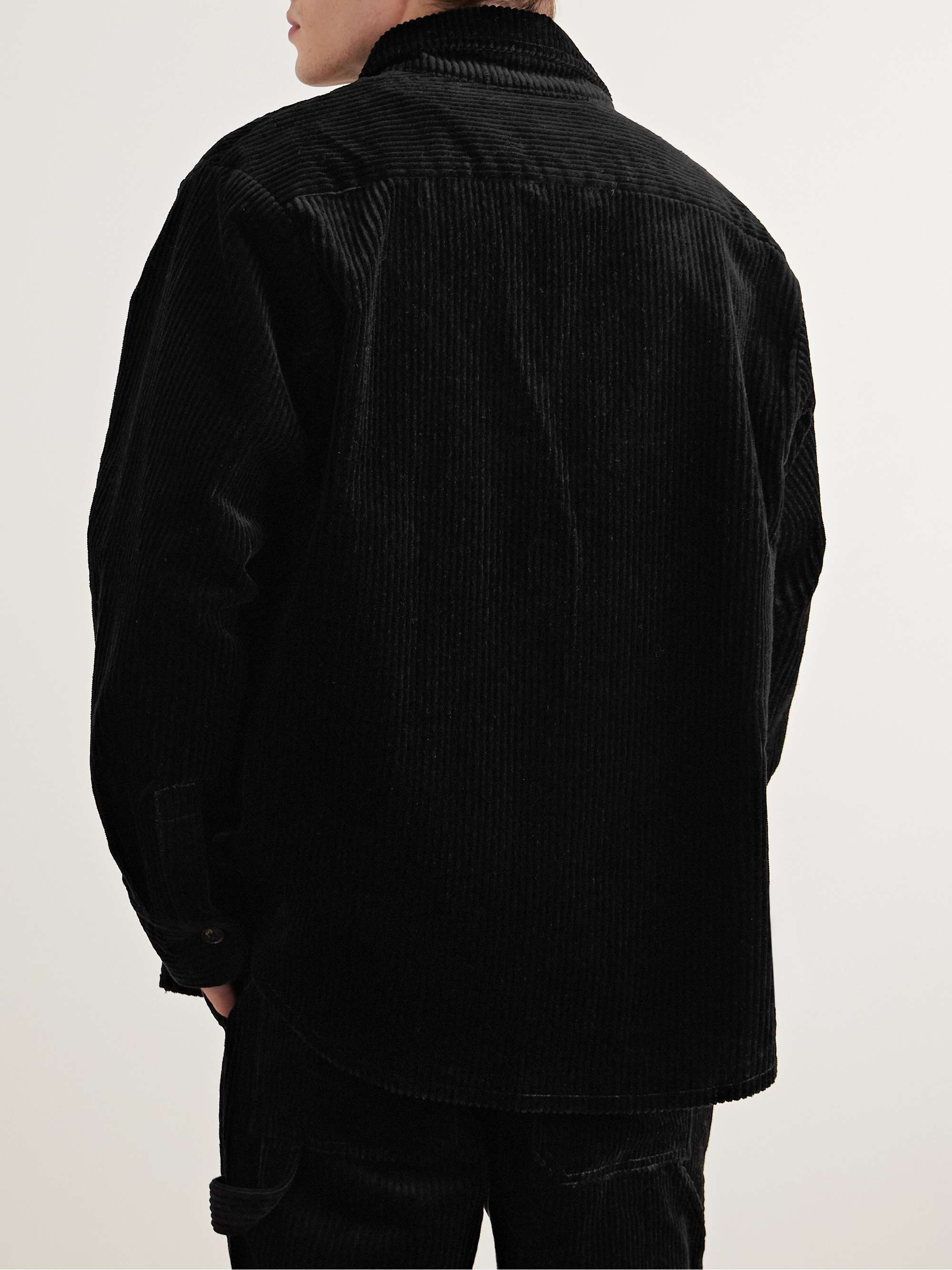 Boris Logo-Appliquéd Cotton-Corduroy Shirt view