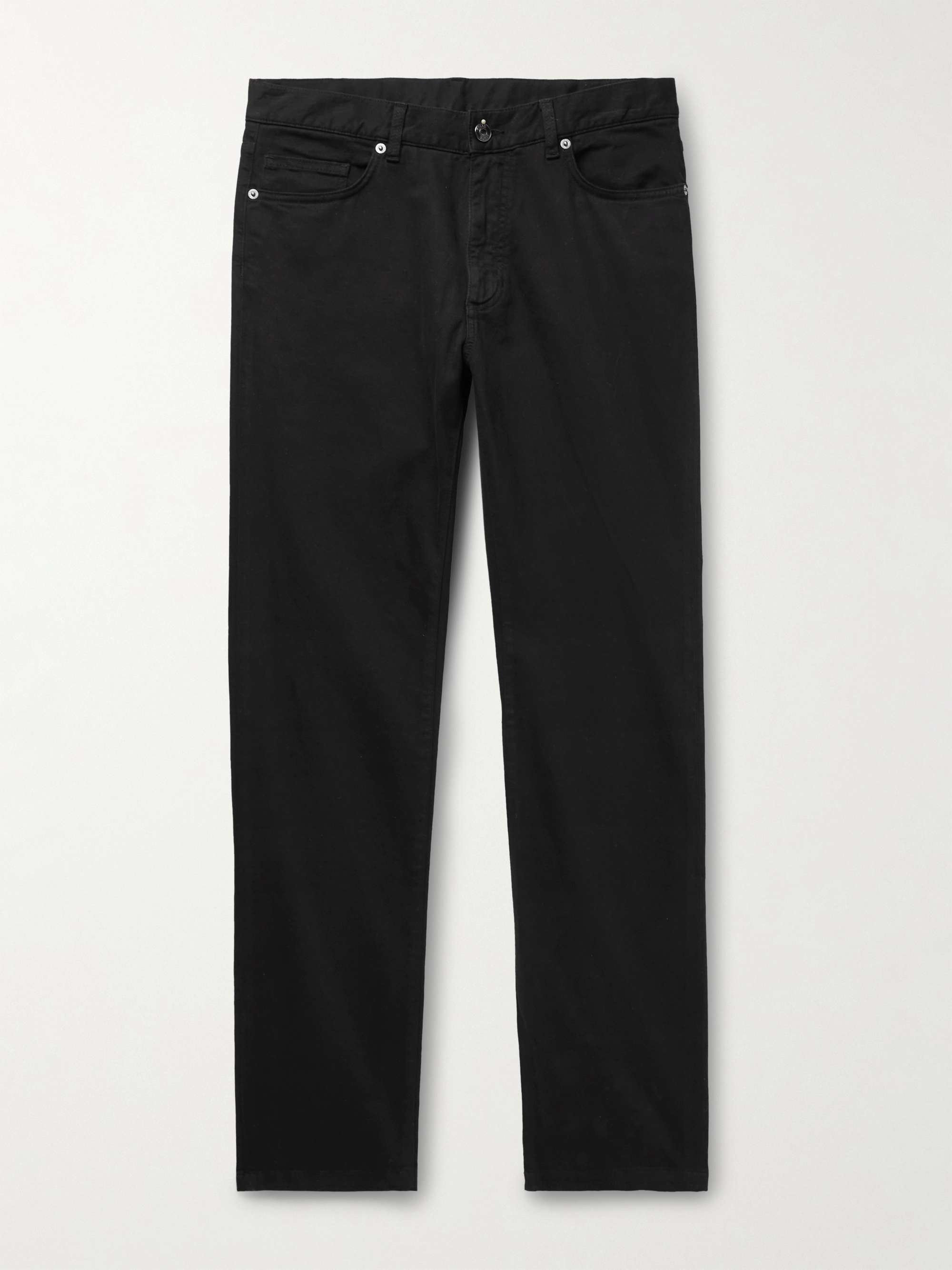 Slim-Fit Brushed Cotton-Blend Trousers hero visual