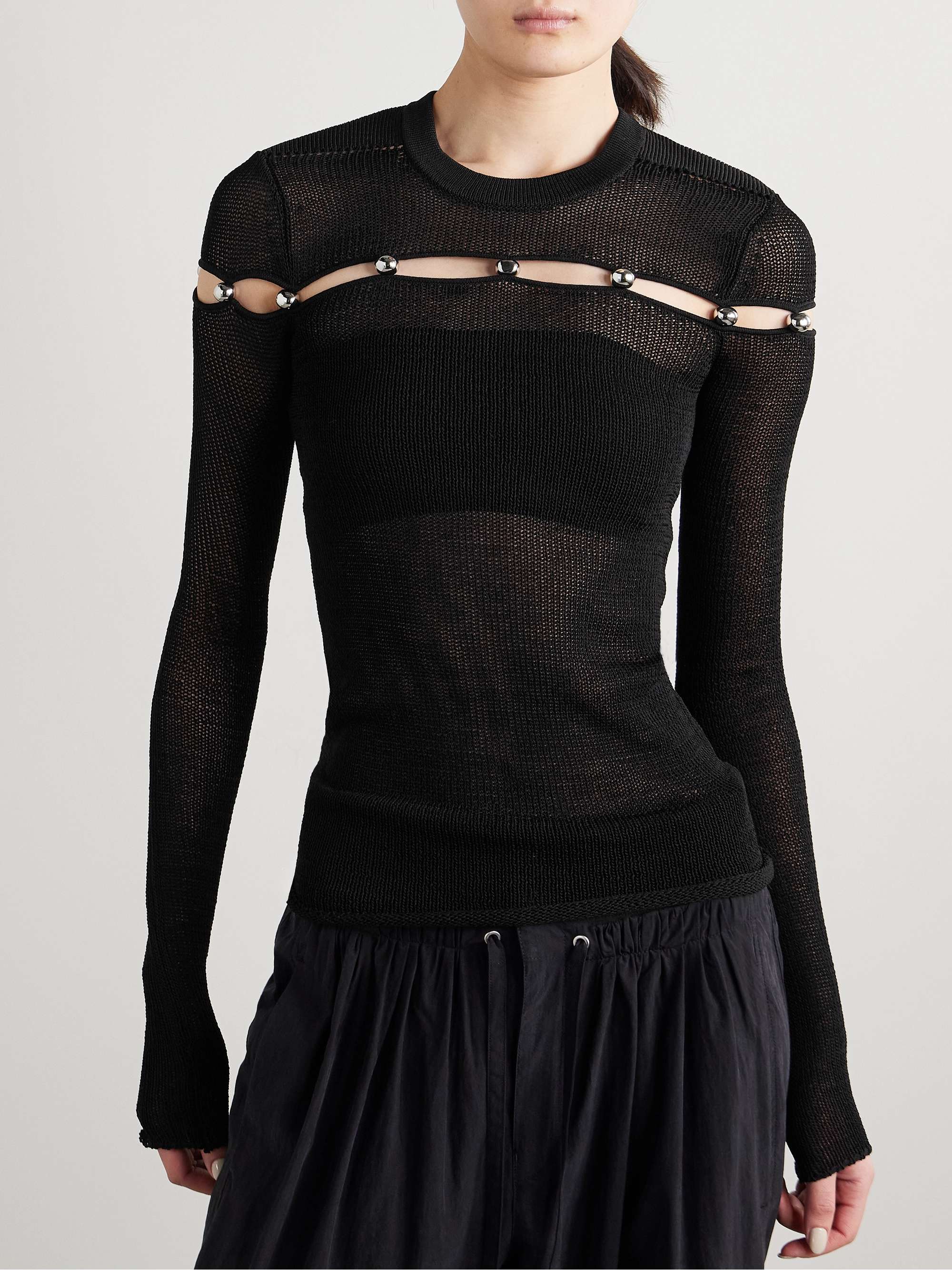 Elsie embellished knitted sweater view
