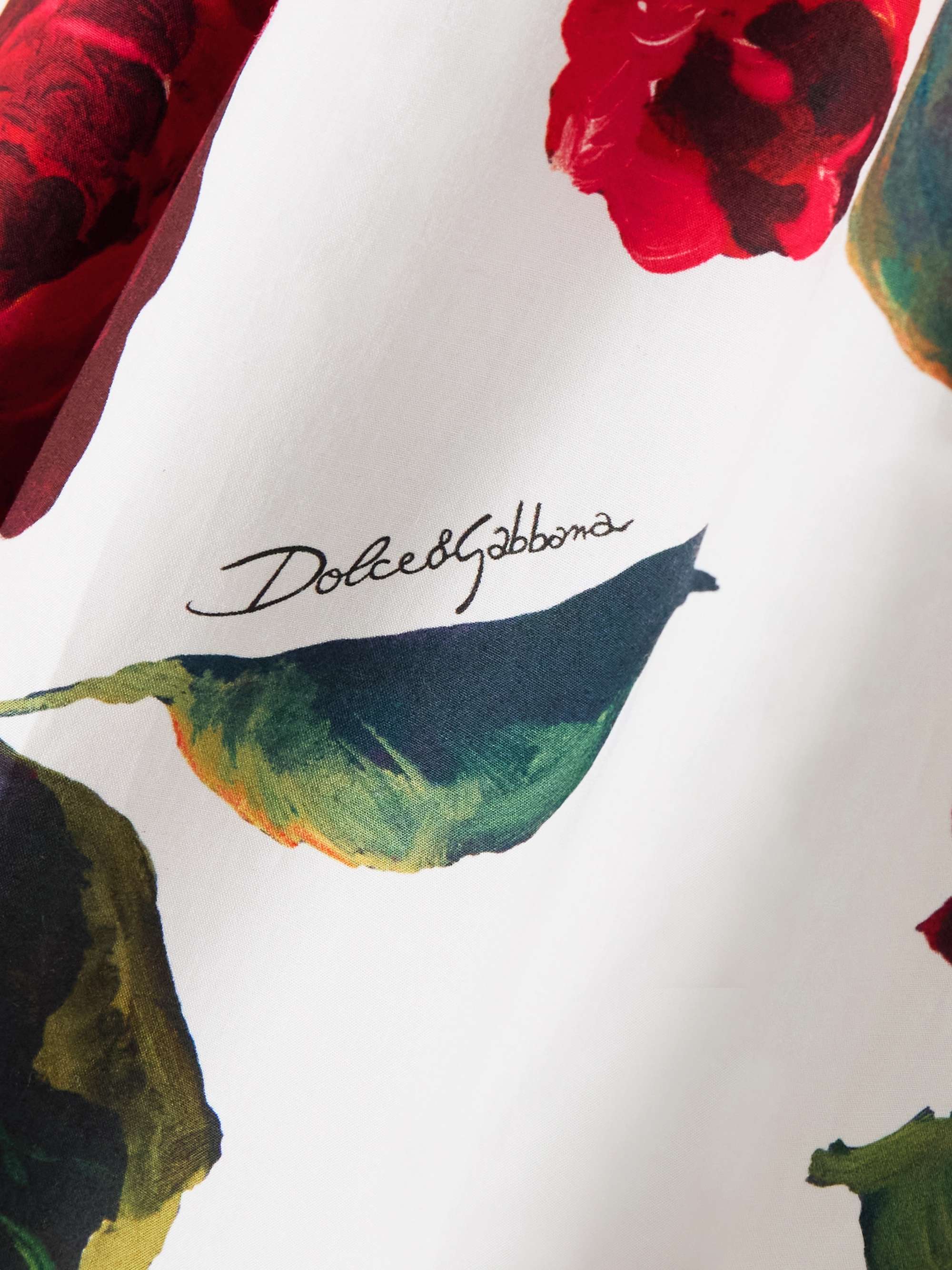 Pleated floral-print cotton-poplin dress view