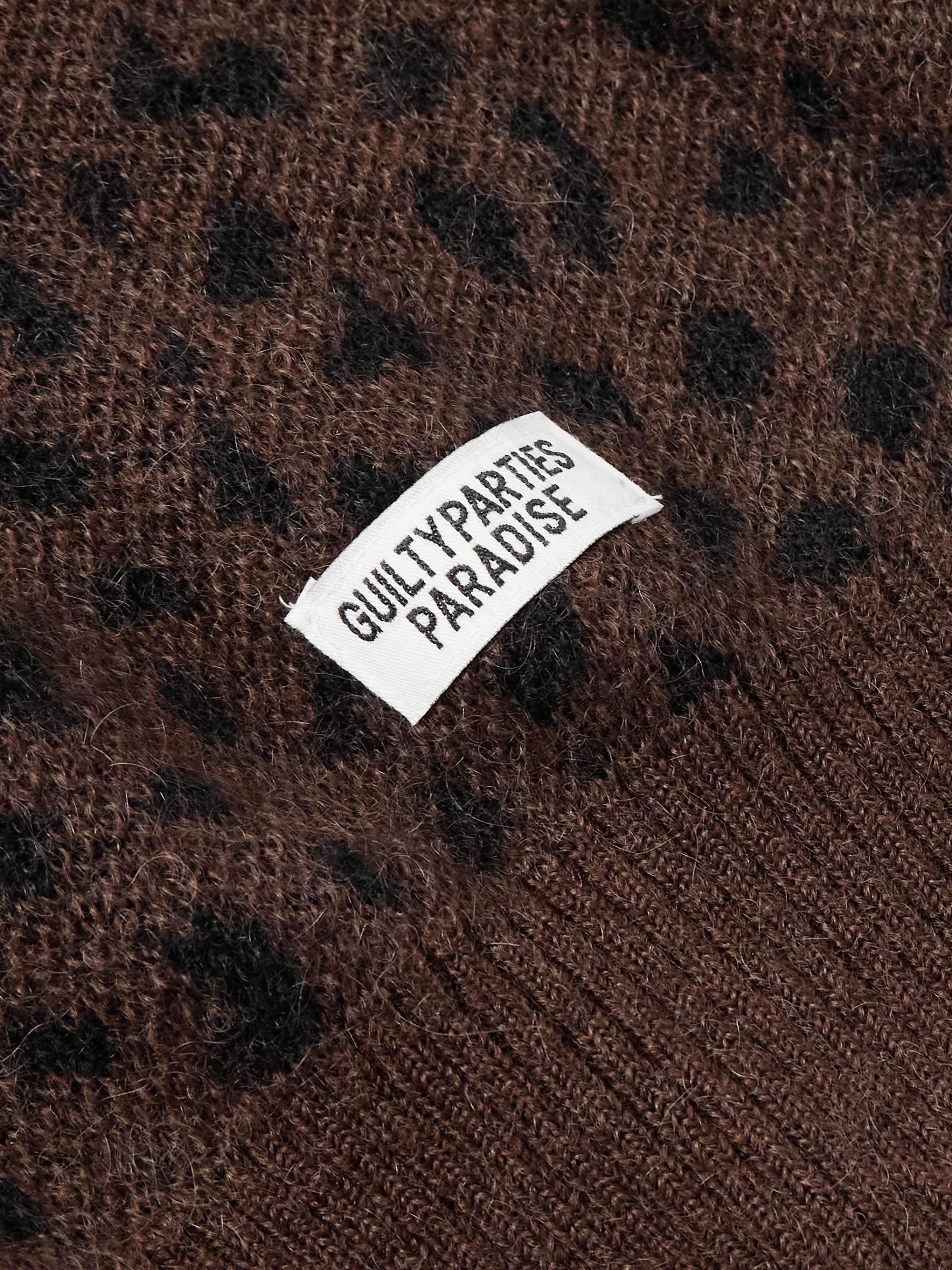 Leopard-Print Woven Cardigan view
