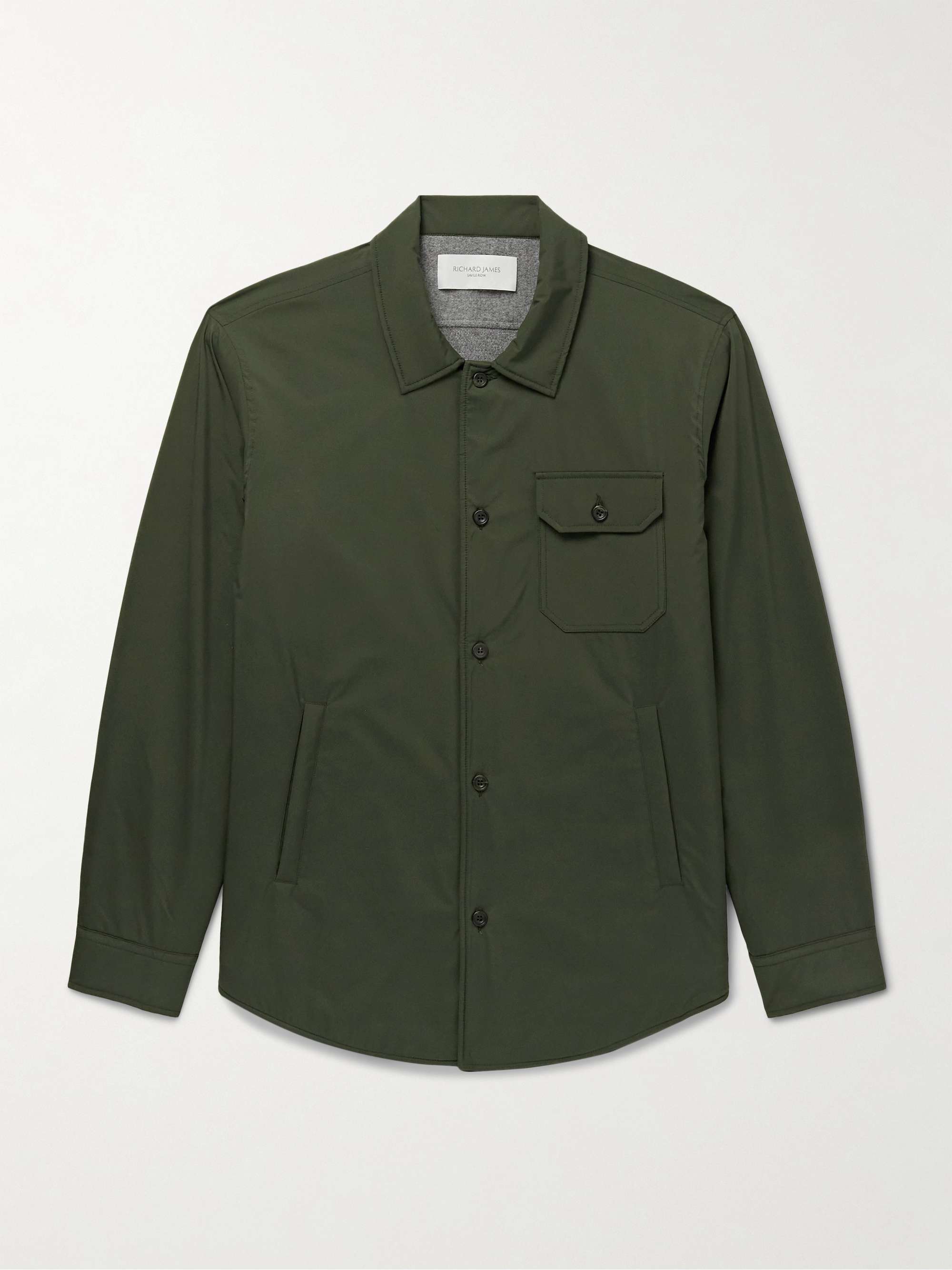 Padded Tech-Shell Overshirt hero visual