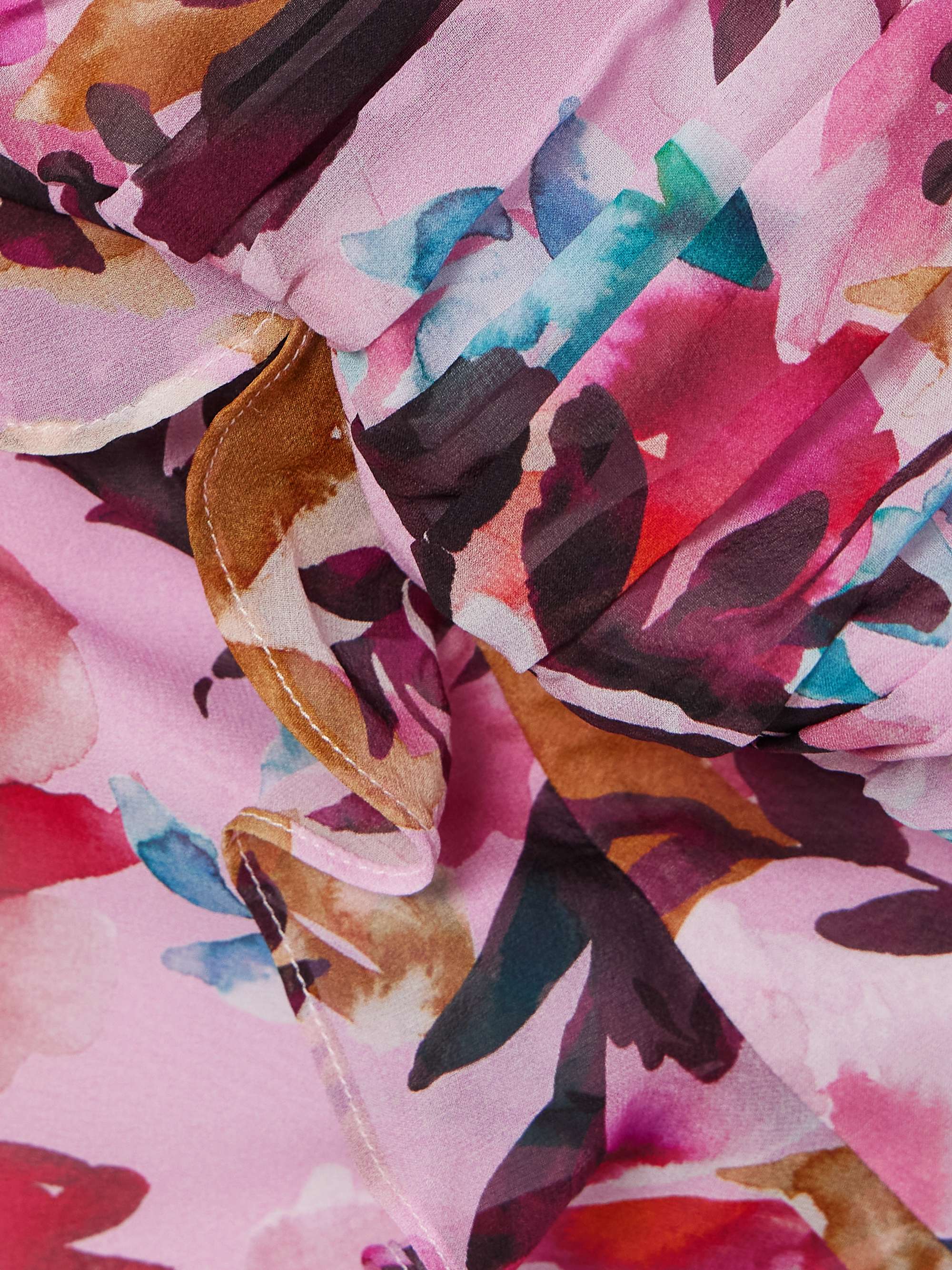 Chandra ruffled floral-print silk crepe de chine mini dress view
