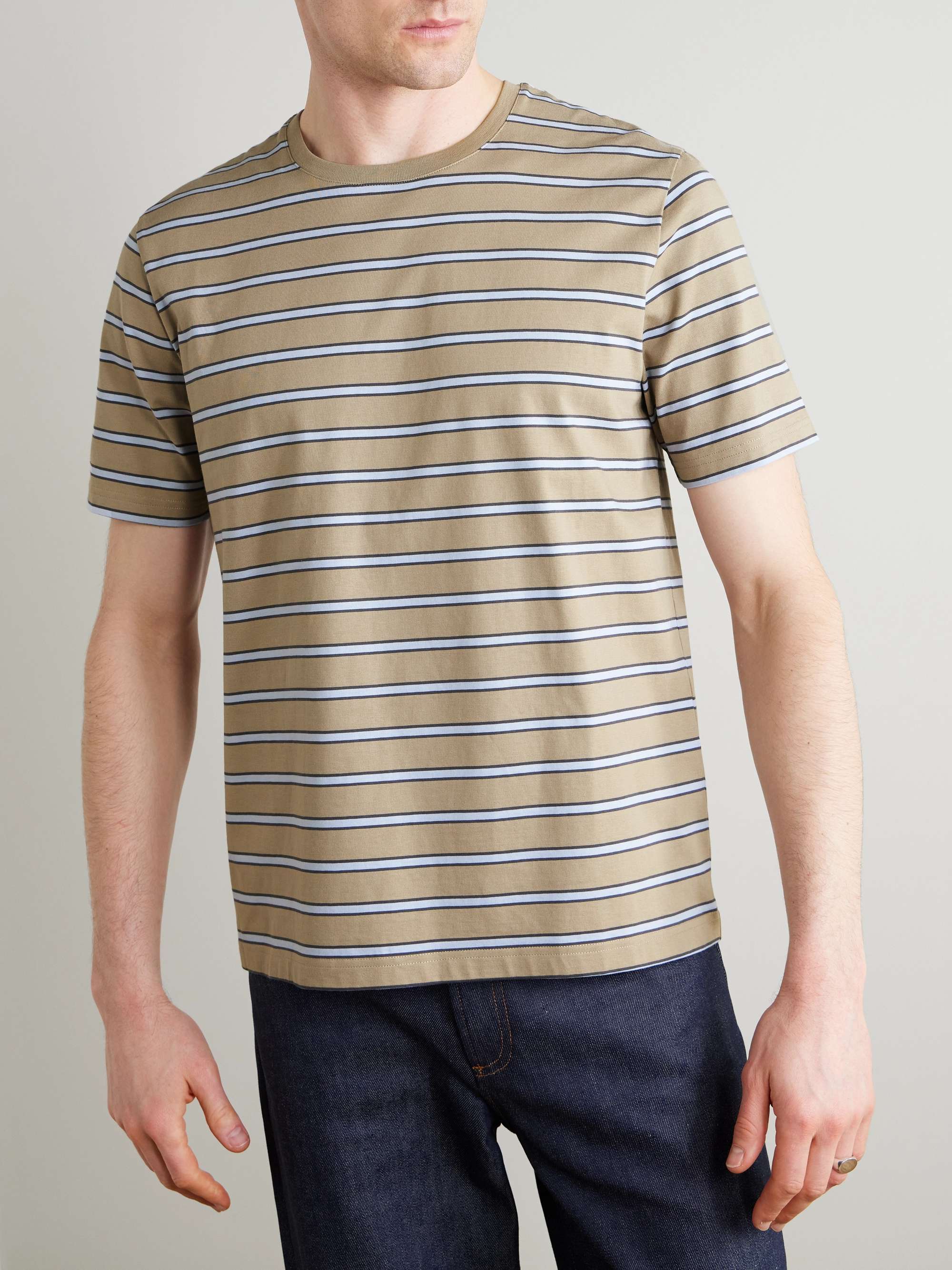 Striped Recycled and Organic Cotton-Jersey T-Shirt view
