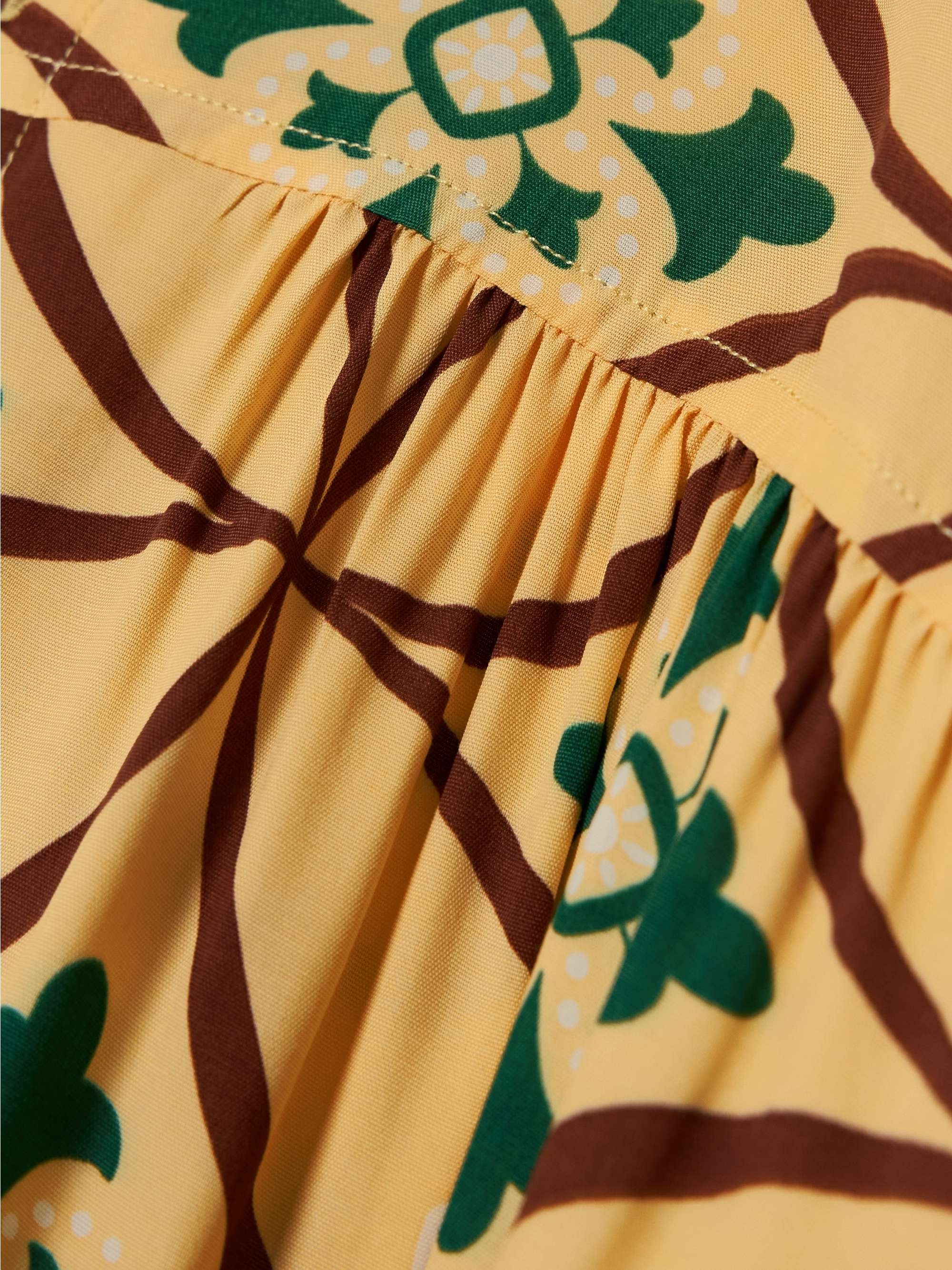 Greer Quincy gathered printed crepe mini shirt dress view
