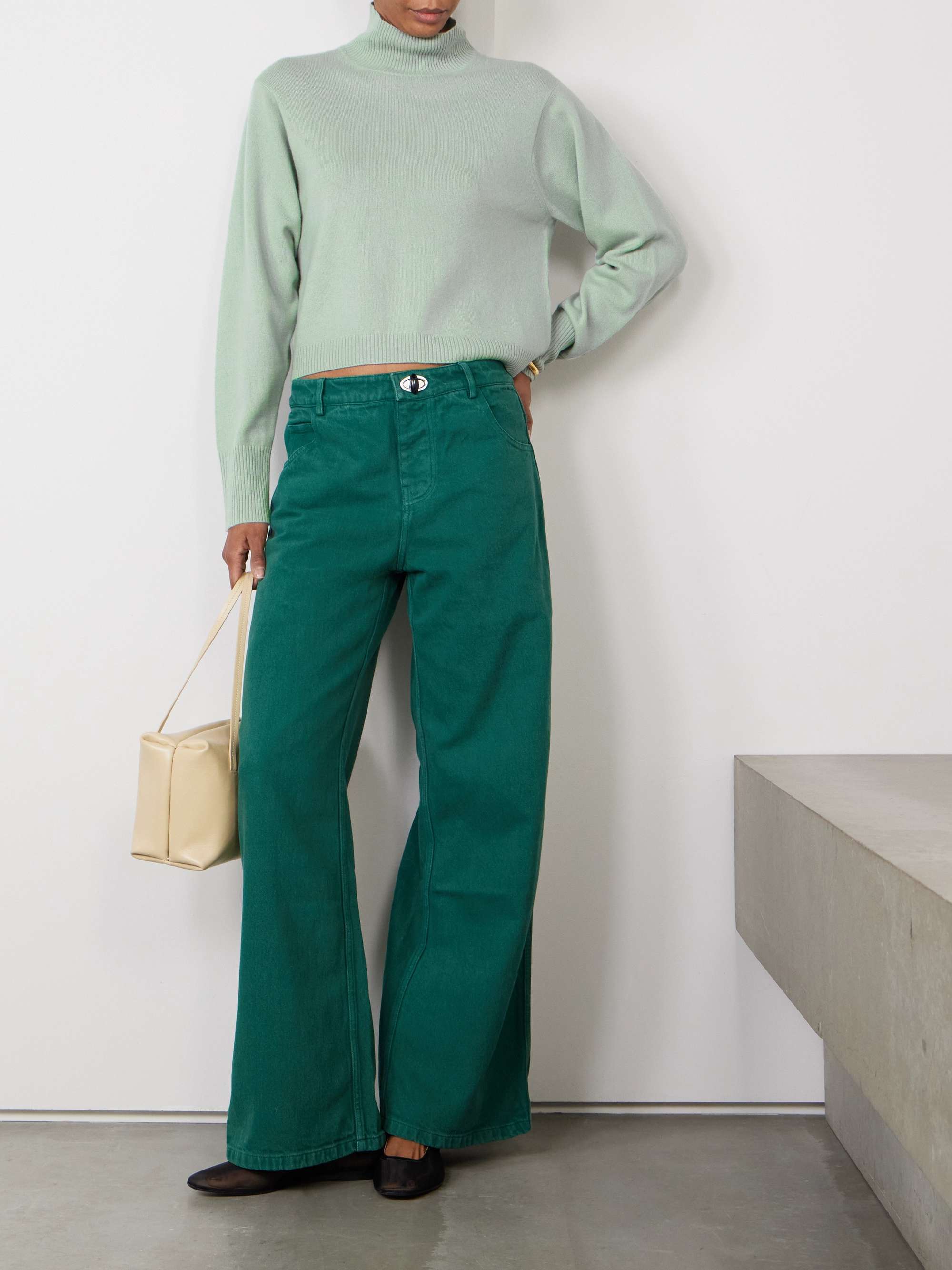 Vail organic cashmere turtleneck sweater view