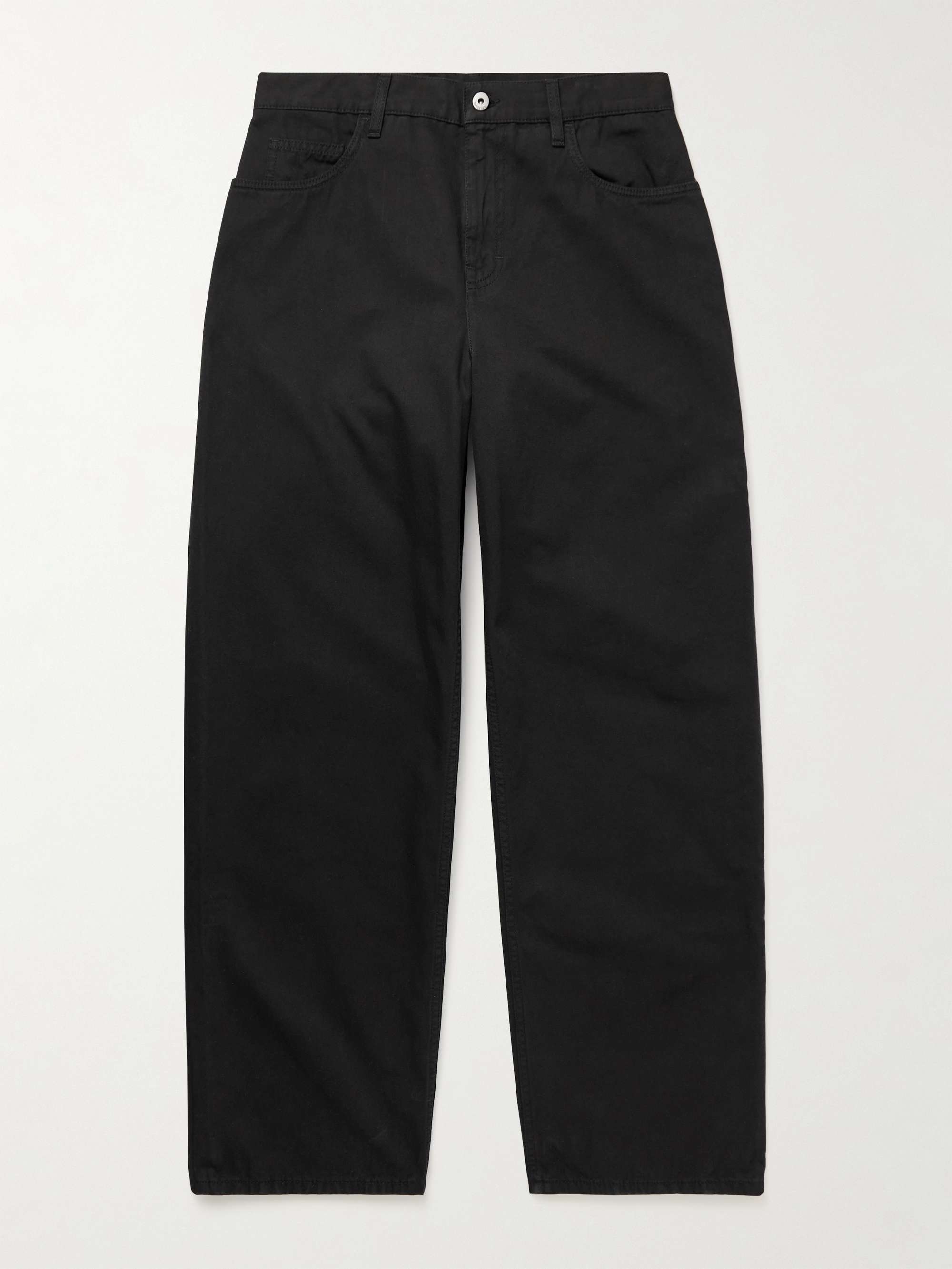 Straight-Leg Cotton-Twill Trousers hero visual