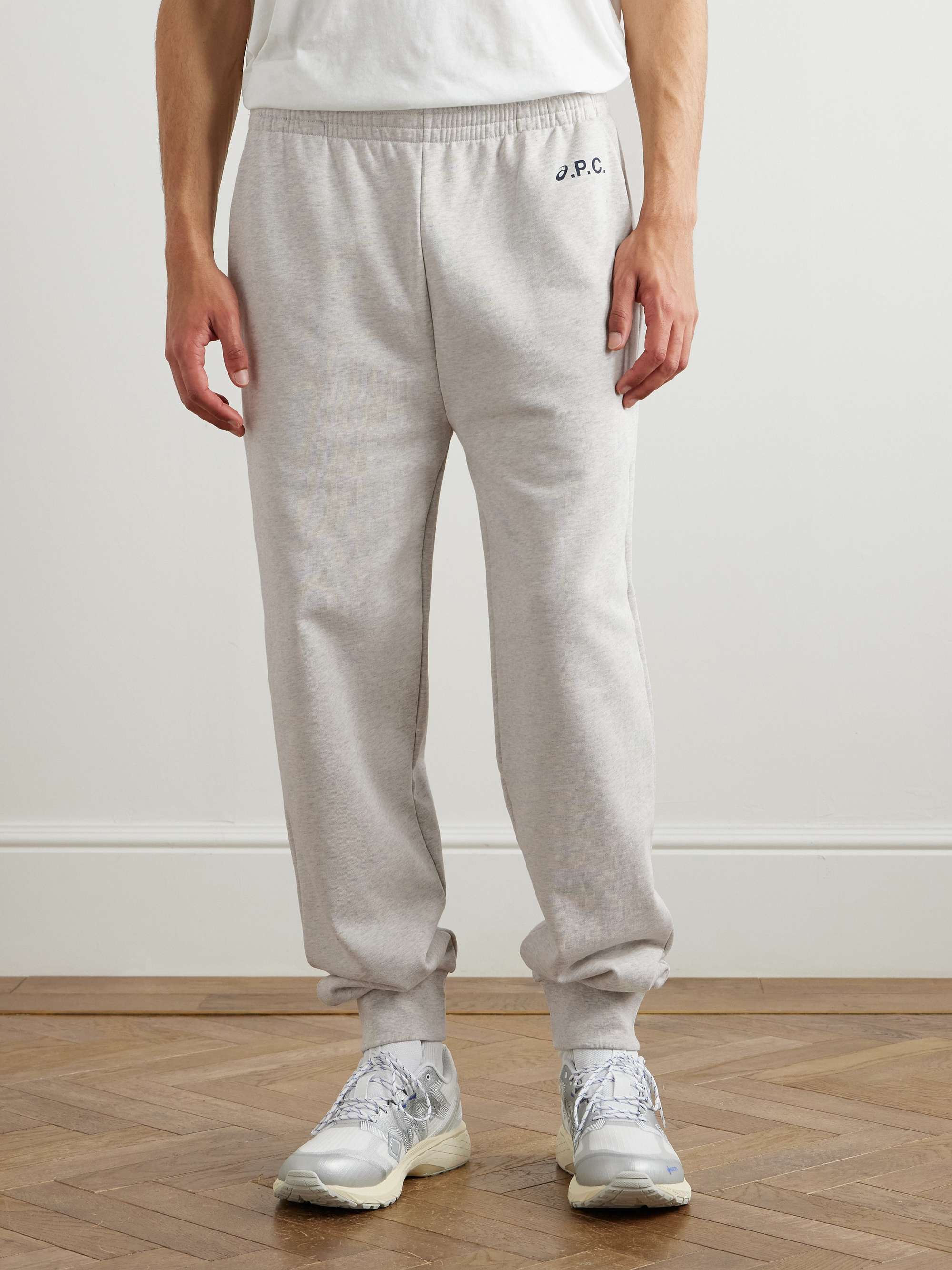 + ASICS Jogging Hill Tapered Logo-Print Organic Cotton-Jersey Sweatpants view