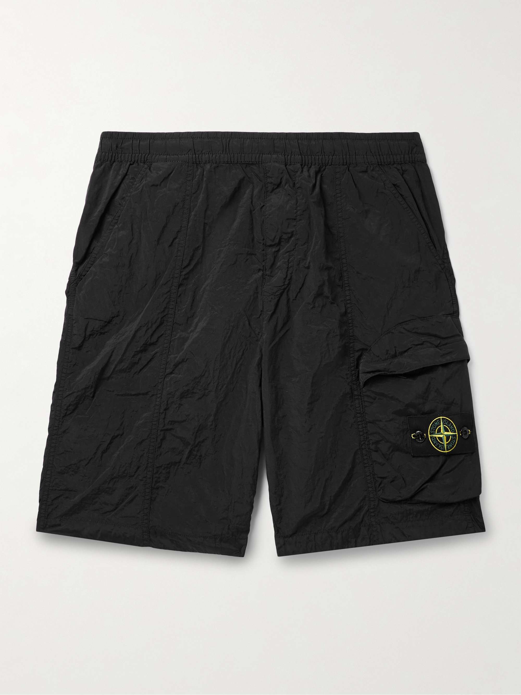 Straight-Leg Logo-Appliquéd Garment-Dyed ECONYL® Nylon Metal Shorts hero visual