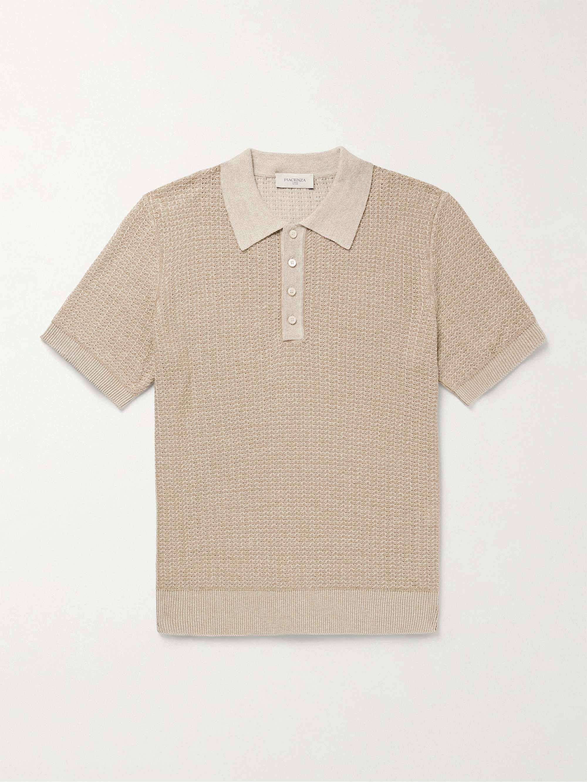 Silk and Linen-Blend Polo Shirt hero visual