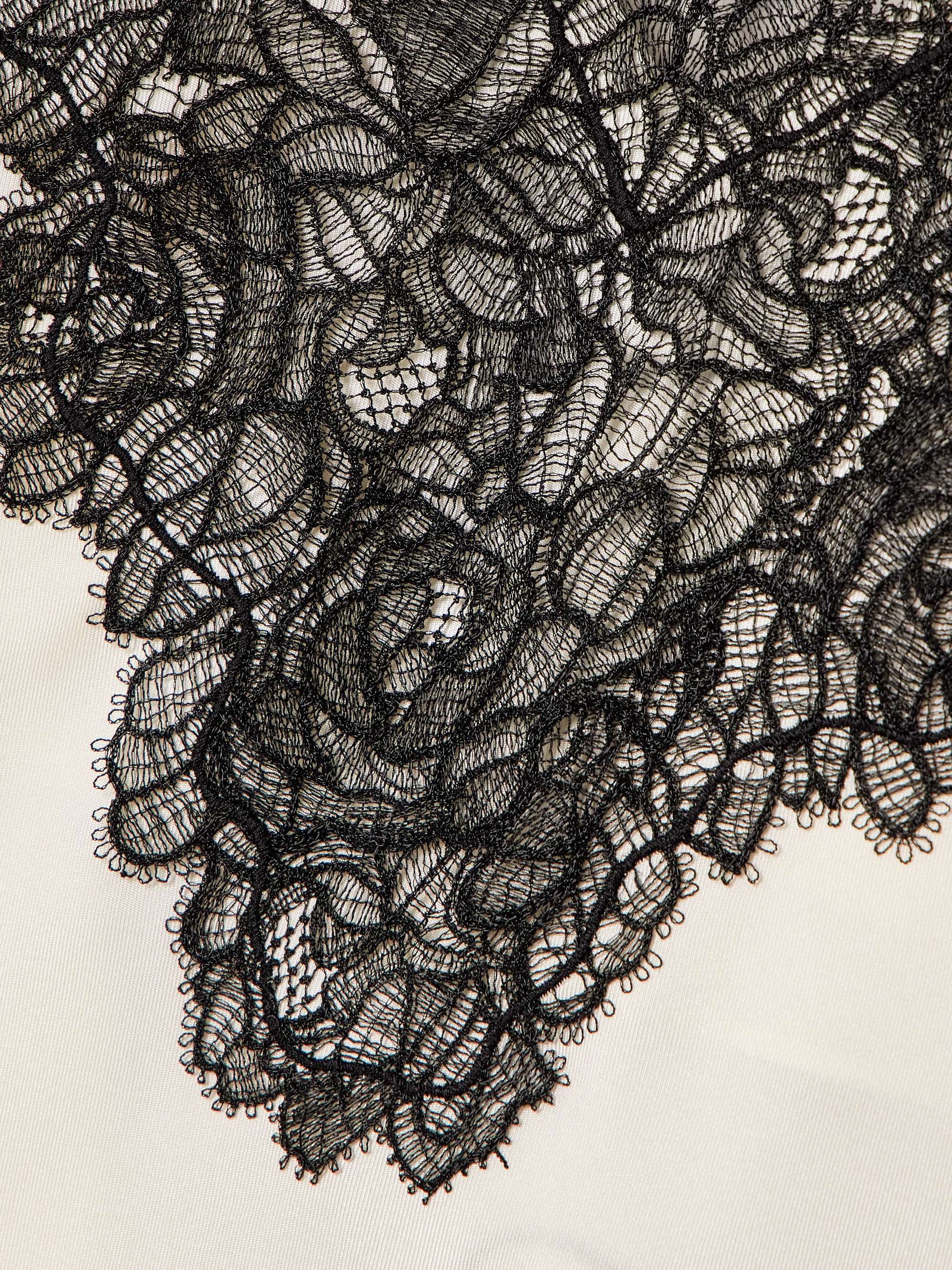 Lace-trimmed silk-twill camisole view