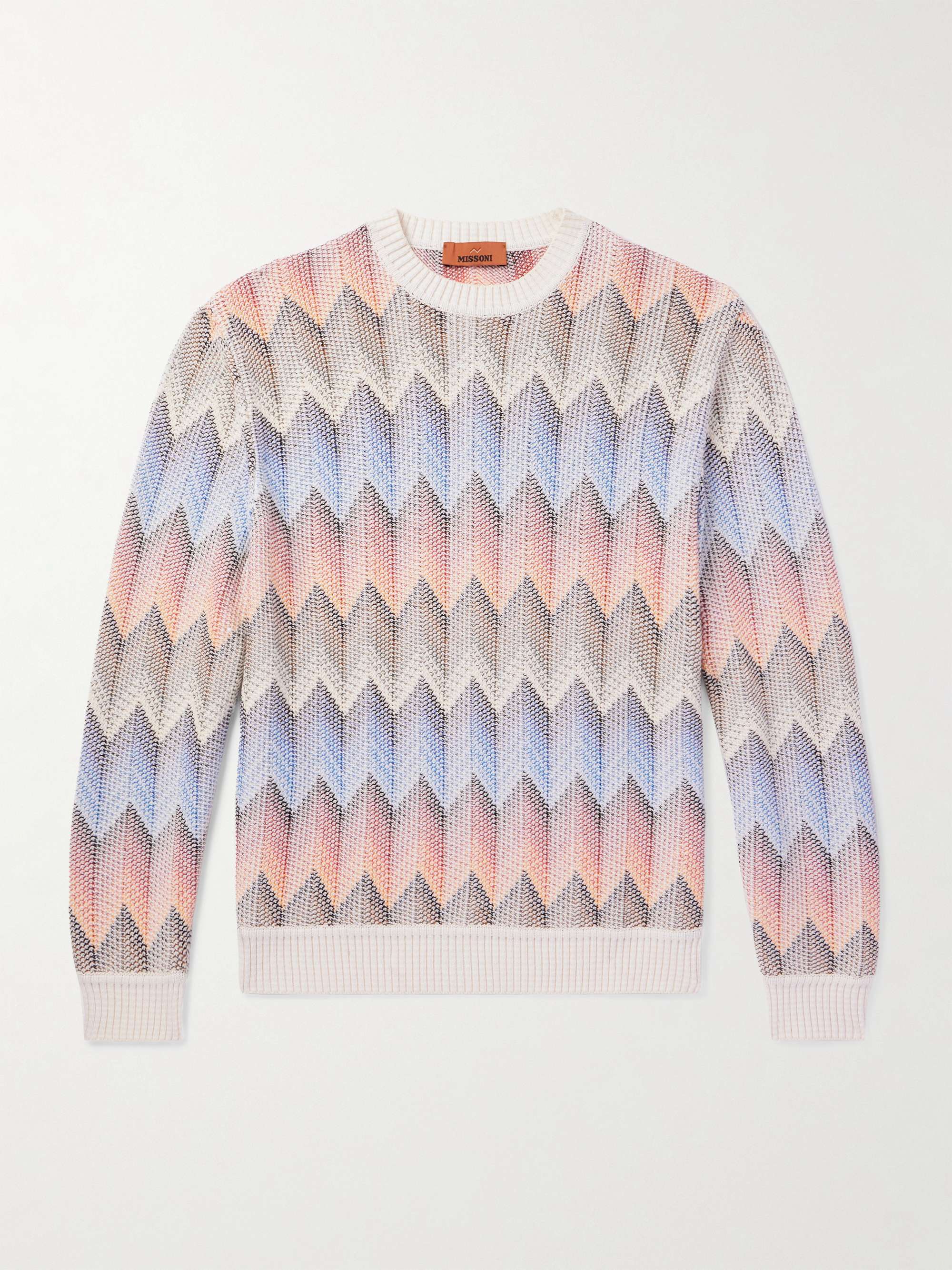 Striped Cotton-Blend Sweater hero visual