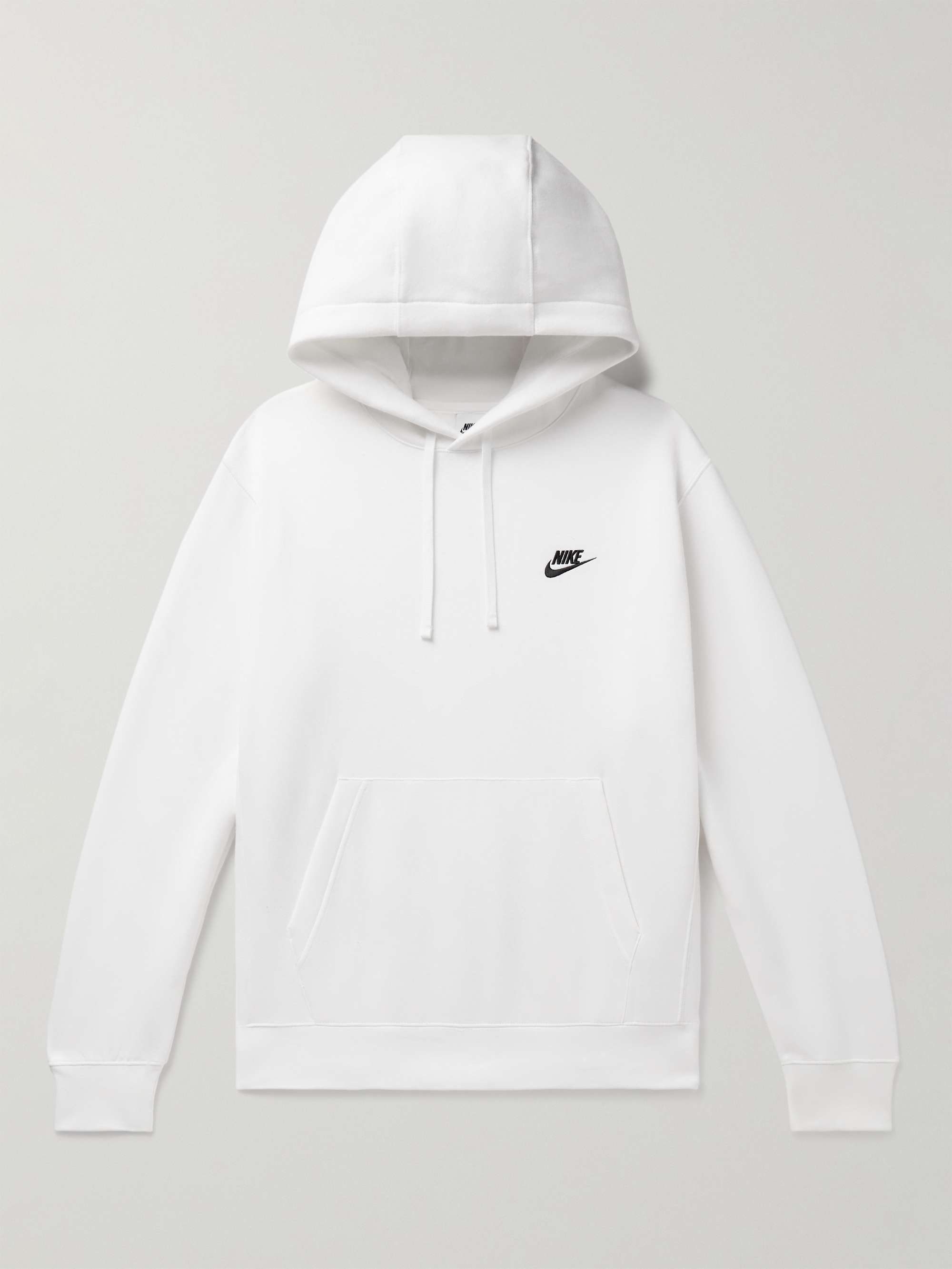 Sportswear Club Logo-Embroidered Cotton-Blend Jersey Hoodie hero visual