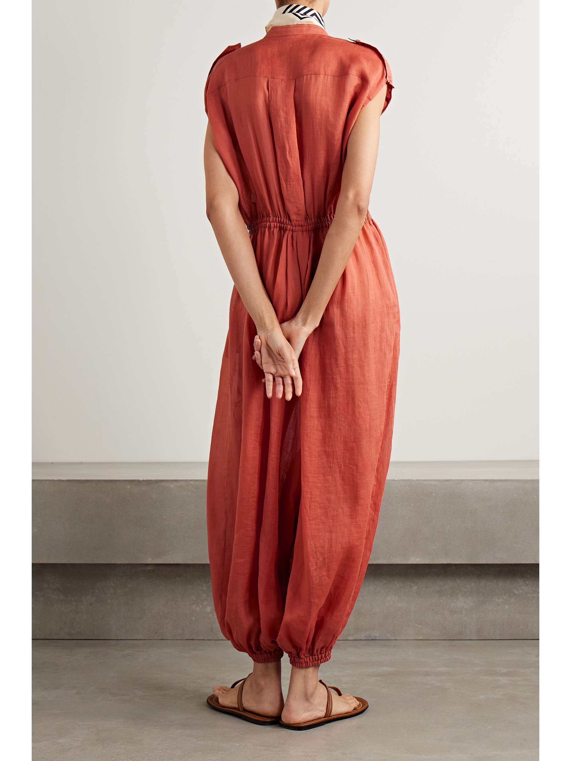 Belted ramie jumpsuit view