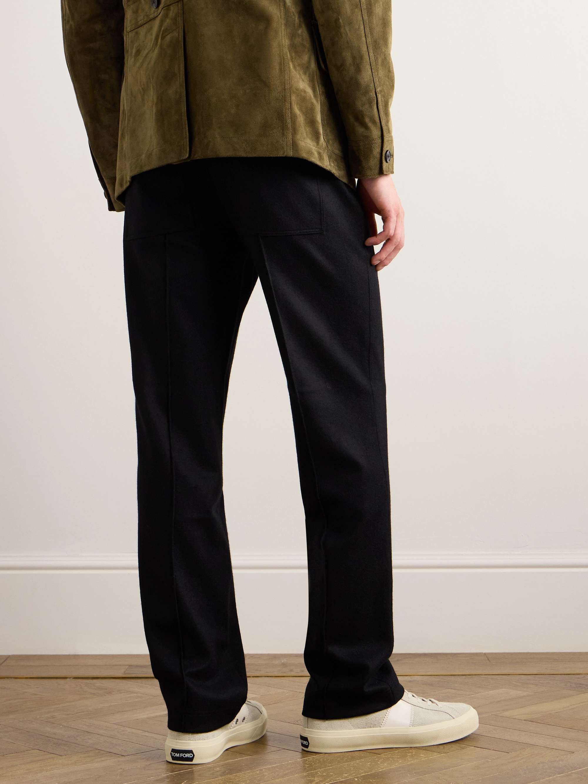 Straight-Leg Pleated Cashmere Sweatpants view