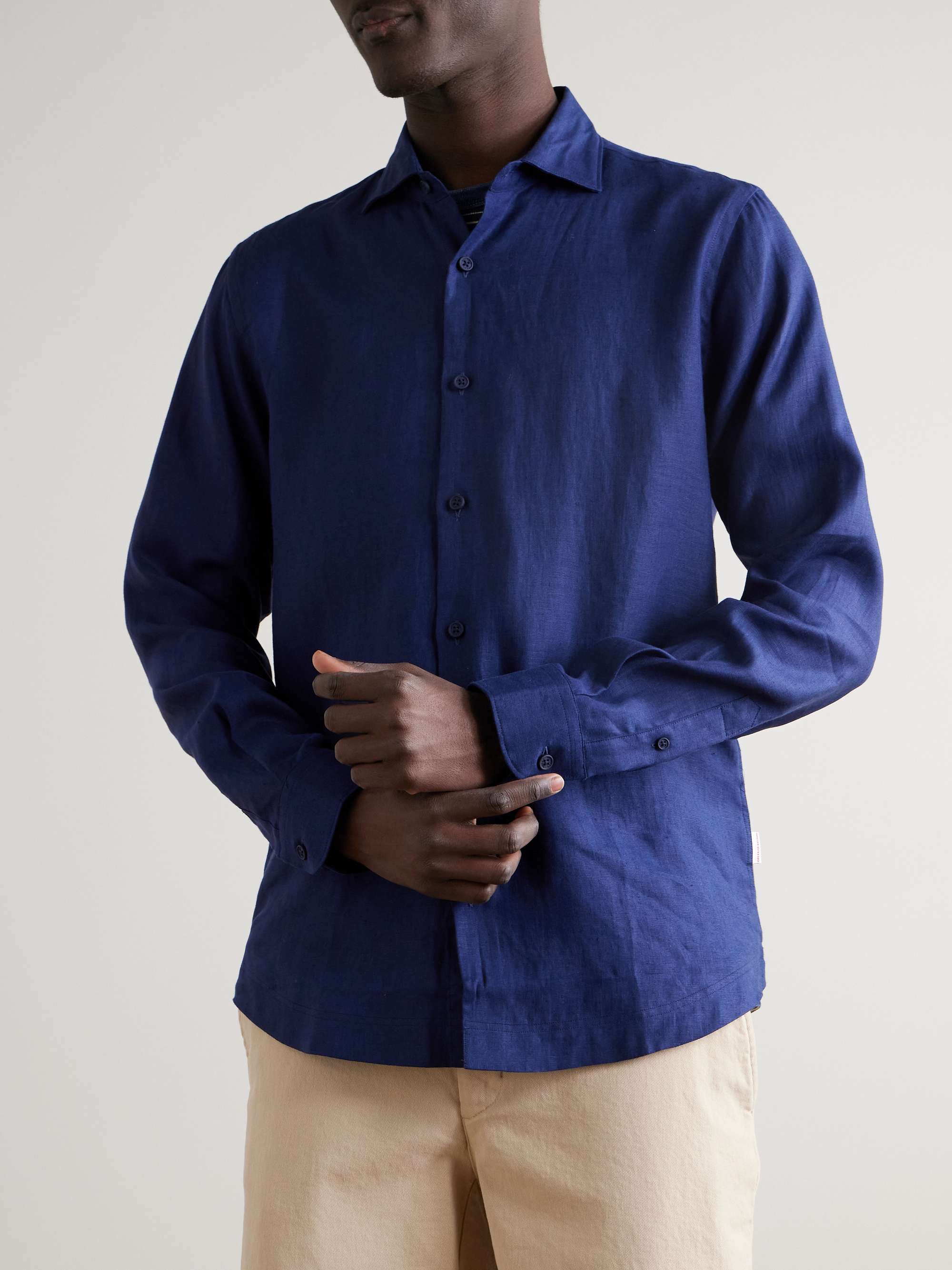 Giles Slim-Fit Linen Shirt view