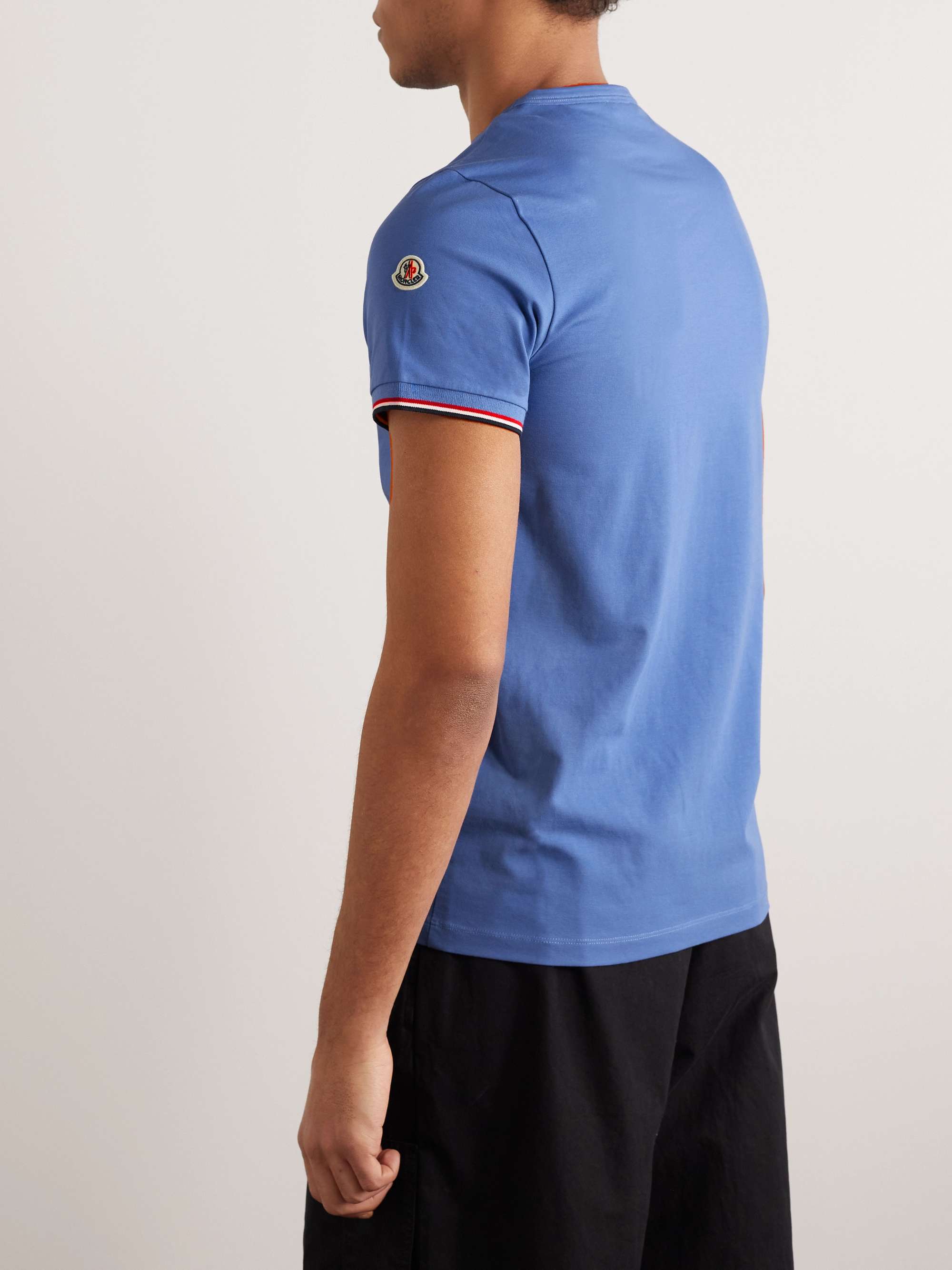 Slim-Fit Logo-Appliquéd Stretch-Cotton Jersey T-Shirt view