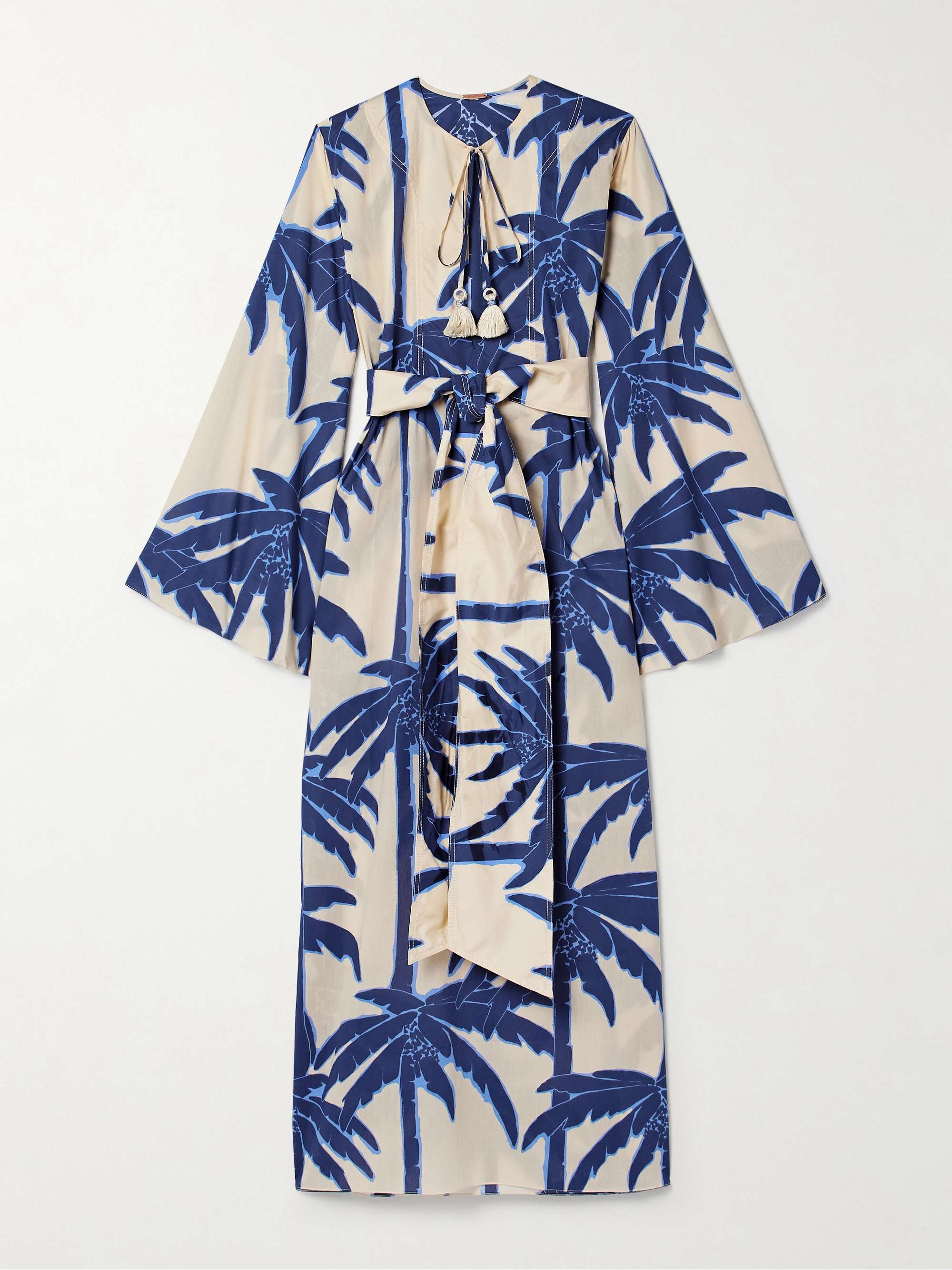 Sotaviento belted printed cotton-voile midi dress hero visual