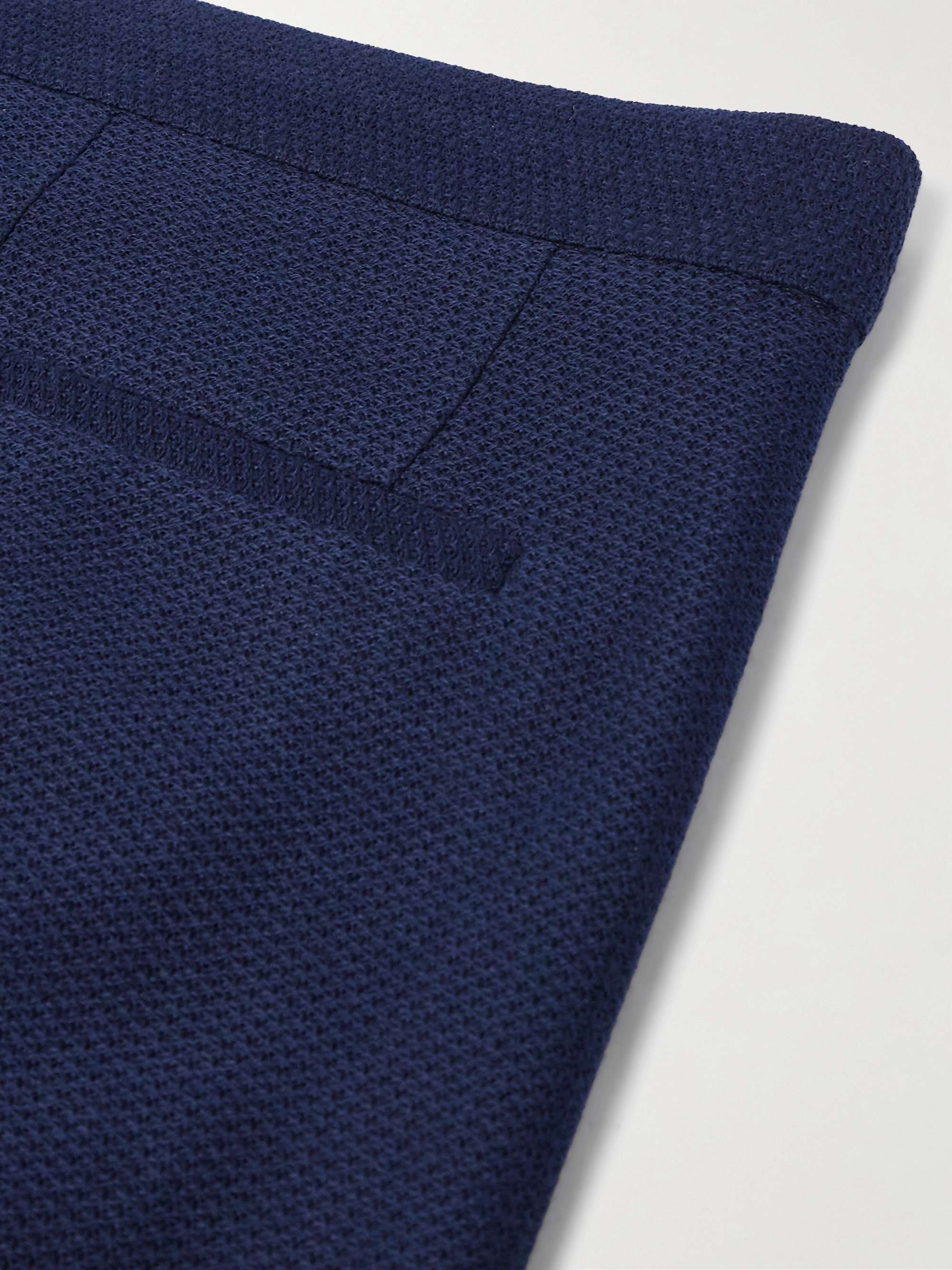 Zanone Slim-Fit Straight-Leg Pleated Cotton Trousers view