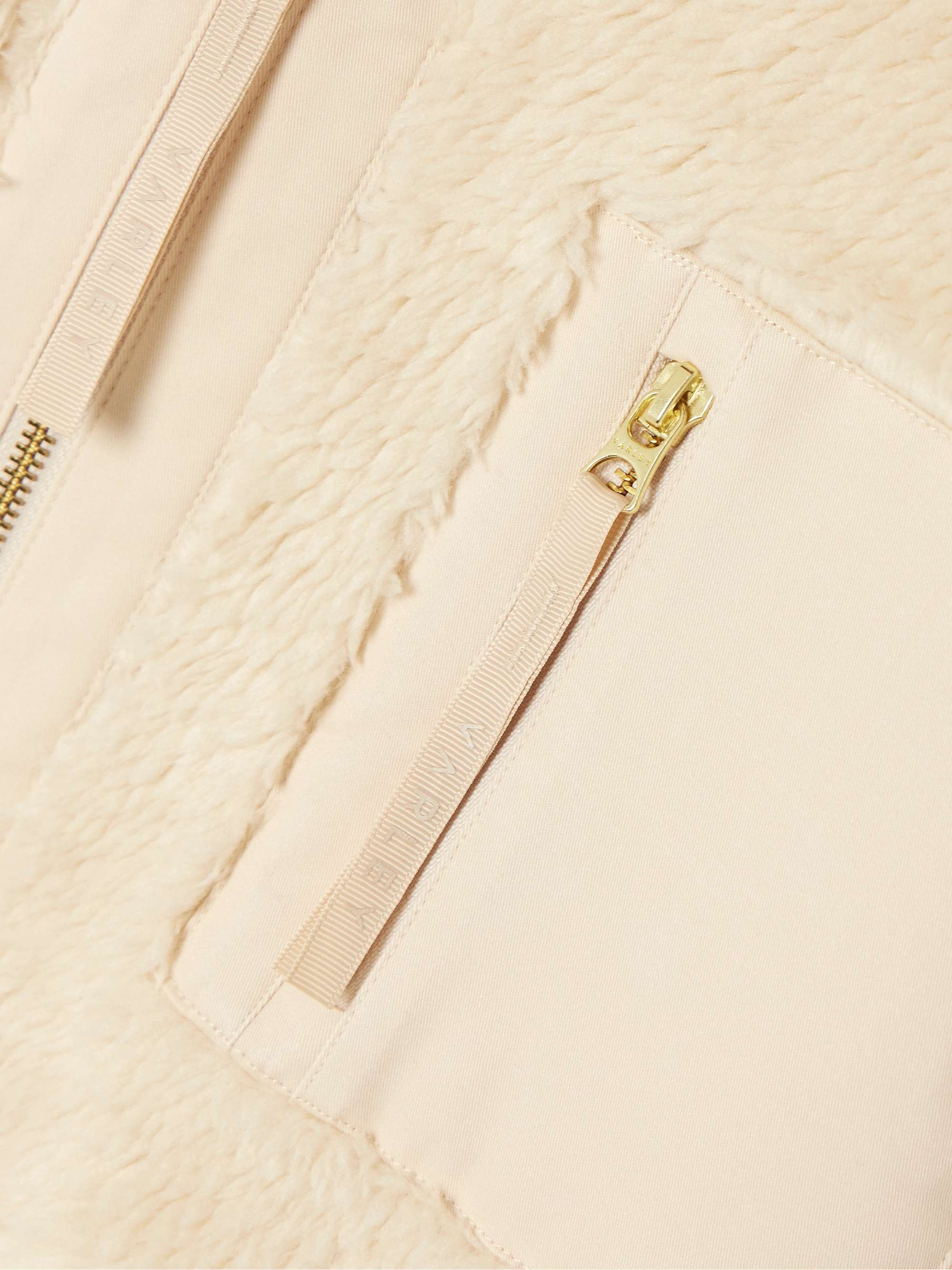 Myla twill-trimmed faux shearling jacket view