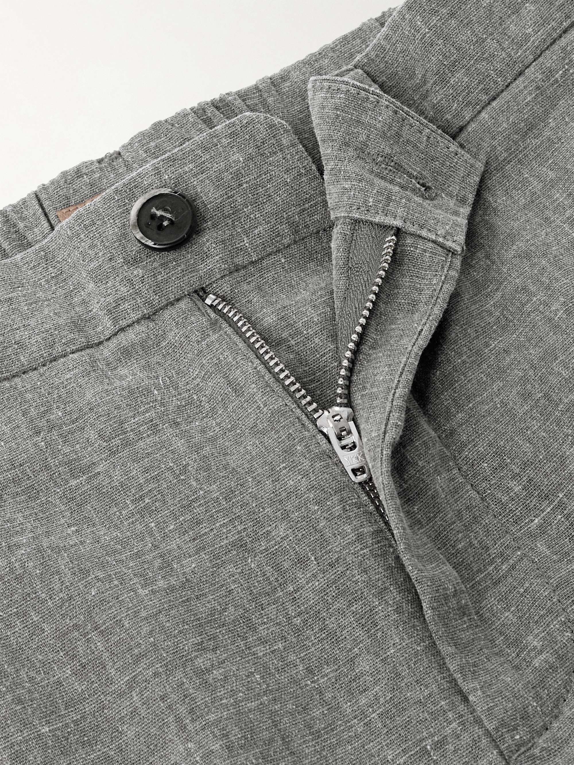 Pinco Tapered Linen-Blend Trousers view