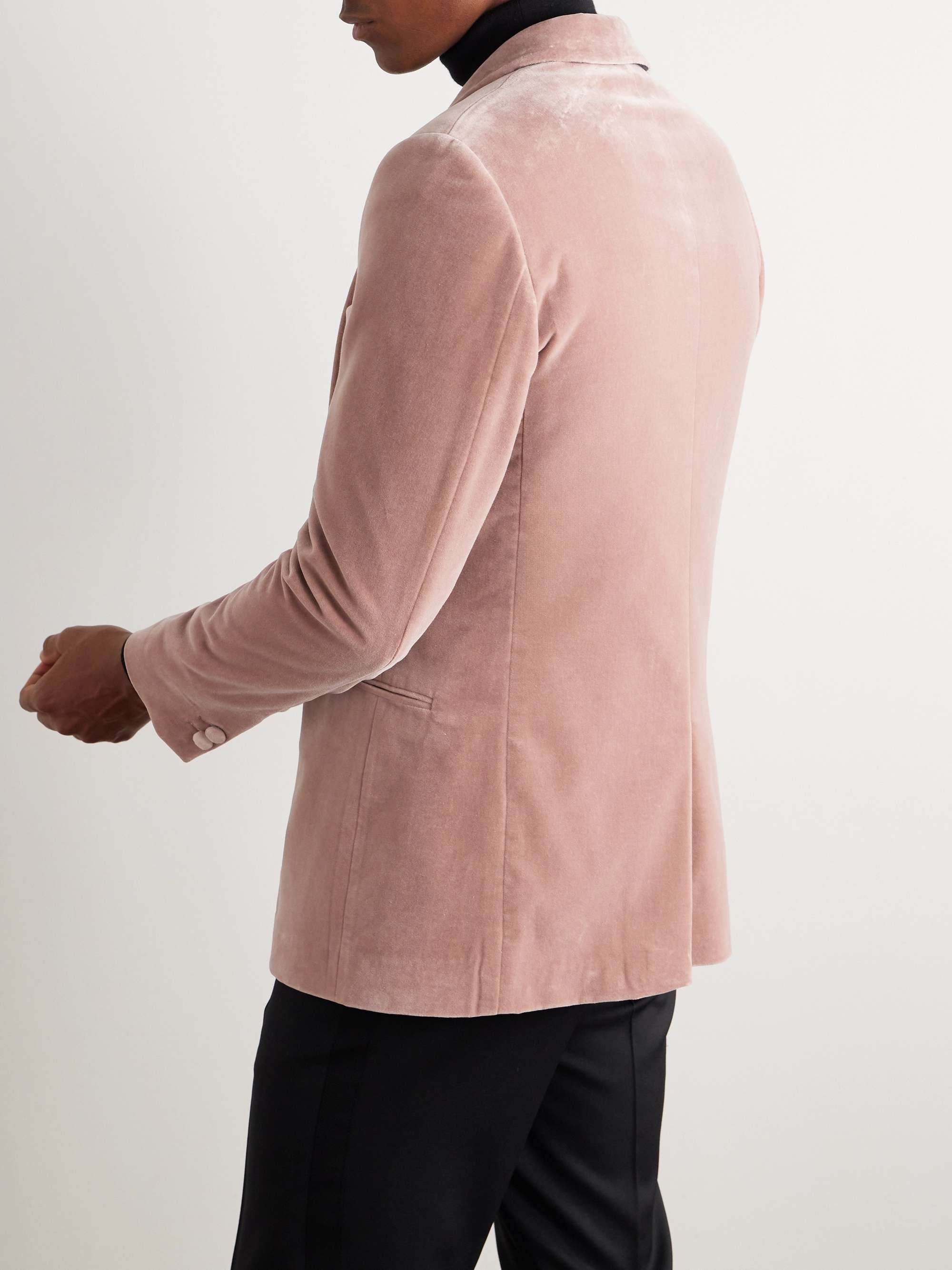 Cotton-Blend Velvet Tuxedo Jacket view