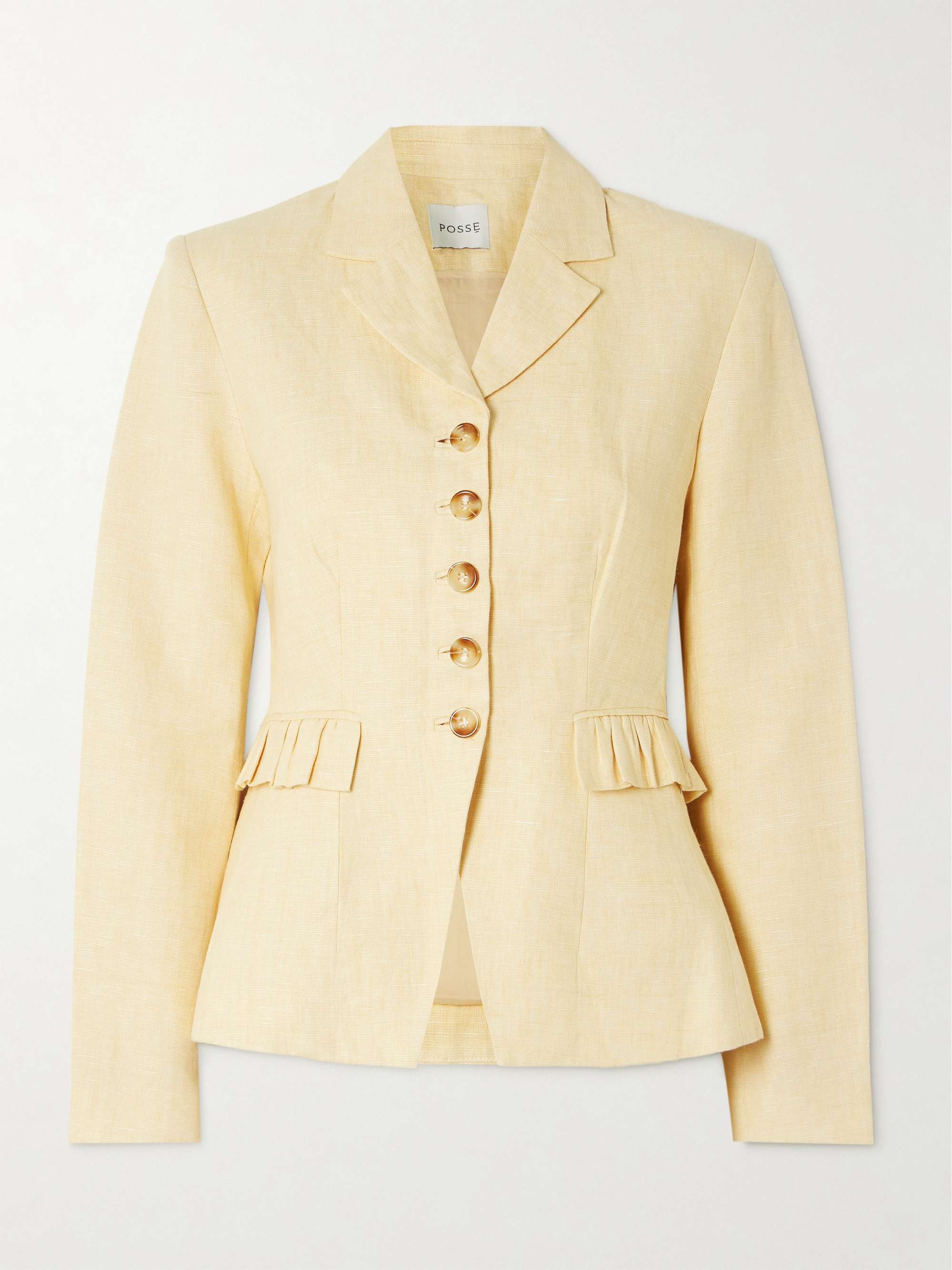 Matilda ruffled linen blazer hero visual