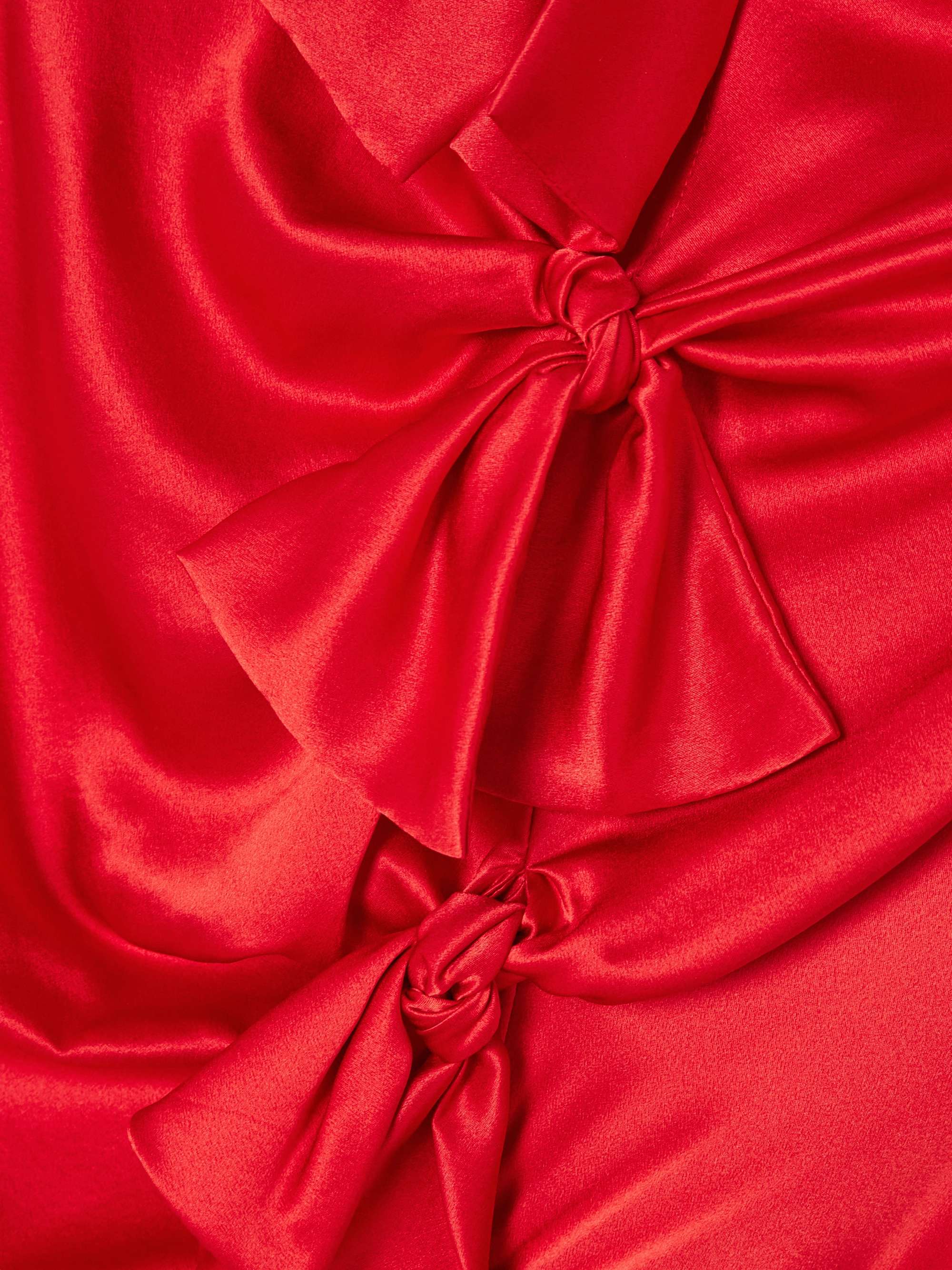 Kelly tie-detailed silk-satin midi dress view