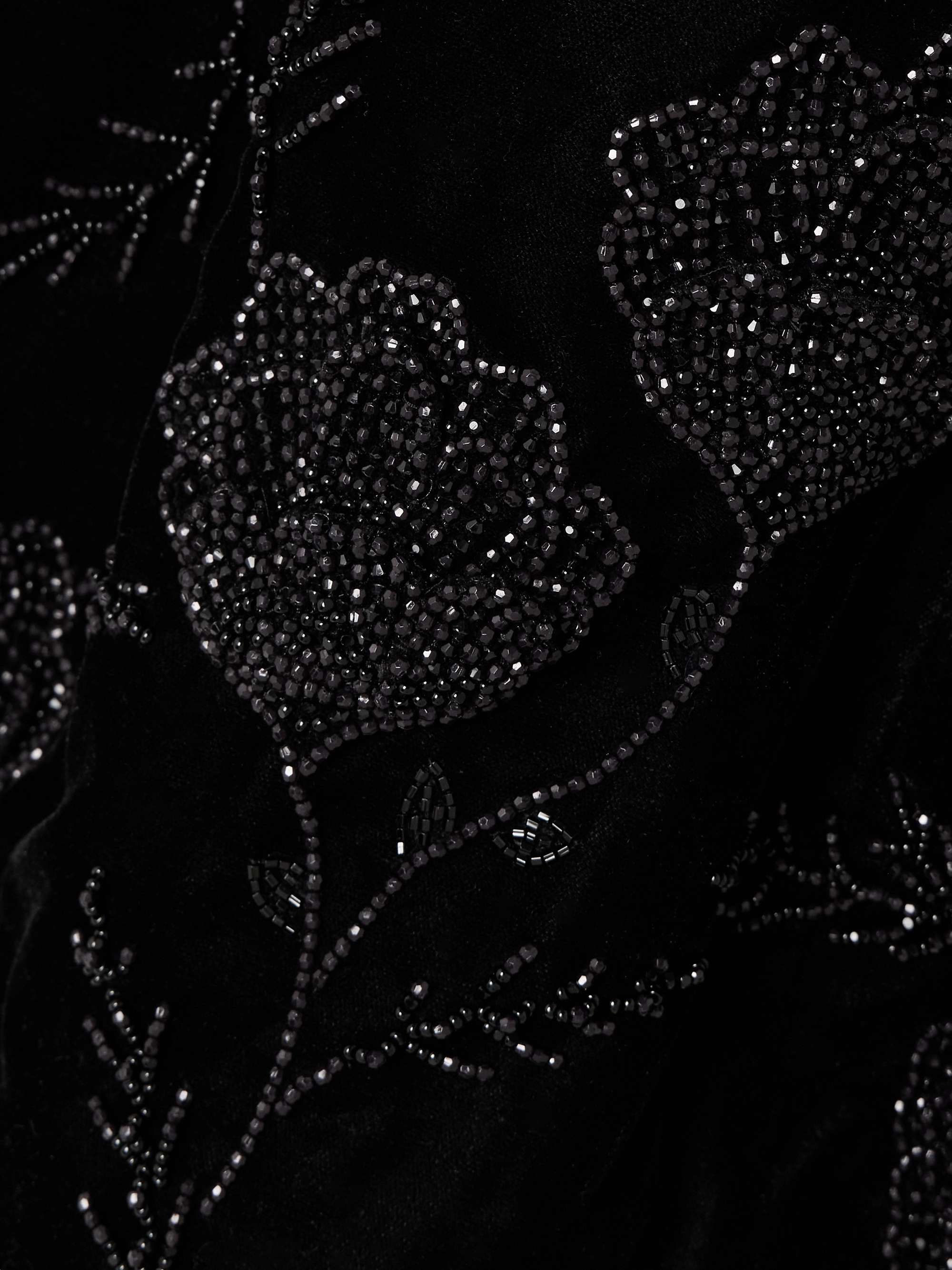 Night Shade strapless chiffon-trimmed embellished velvet mini dress view