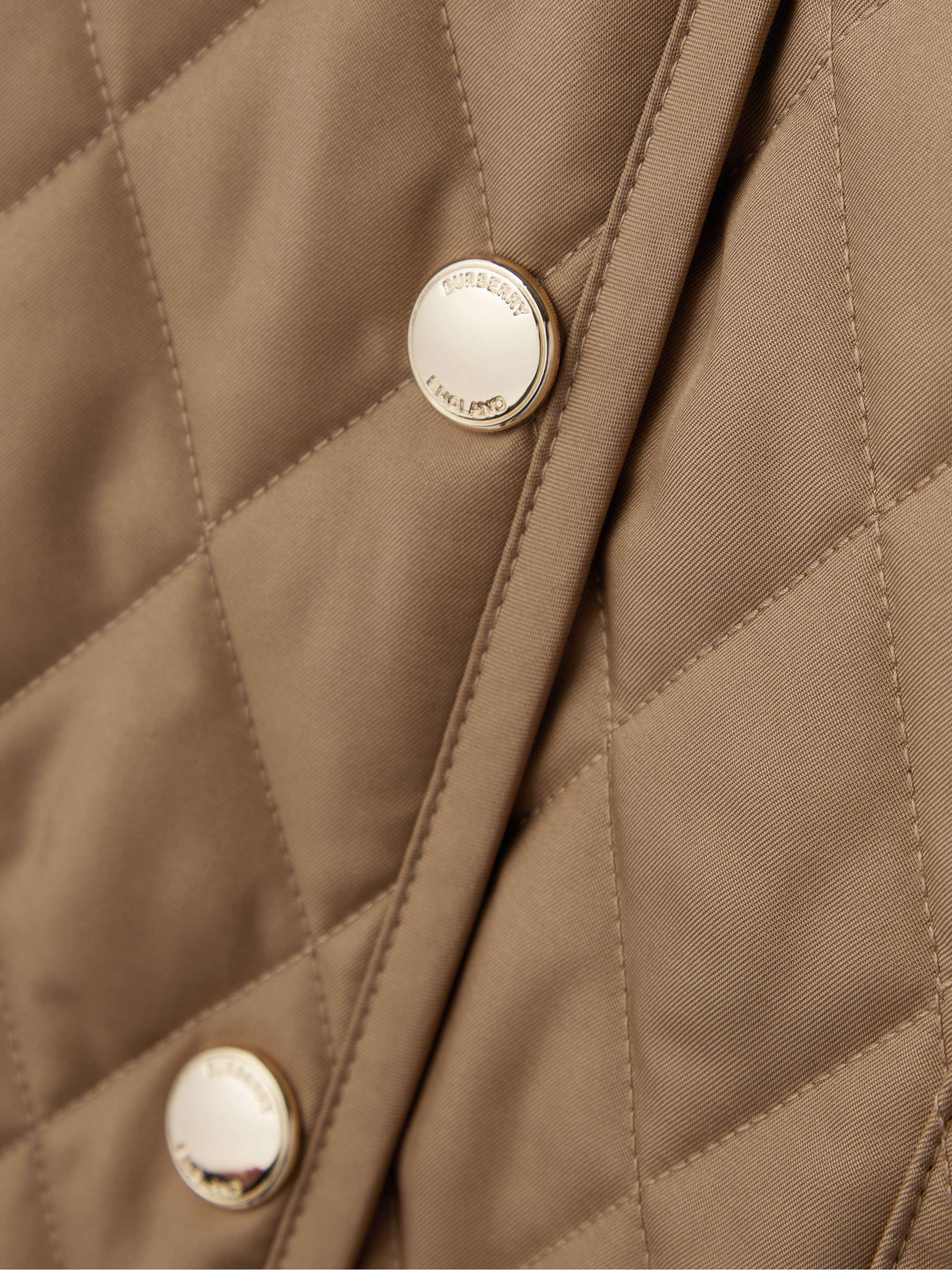 Corduroy-trimmed quilted shell jacket view