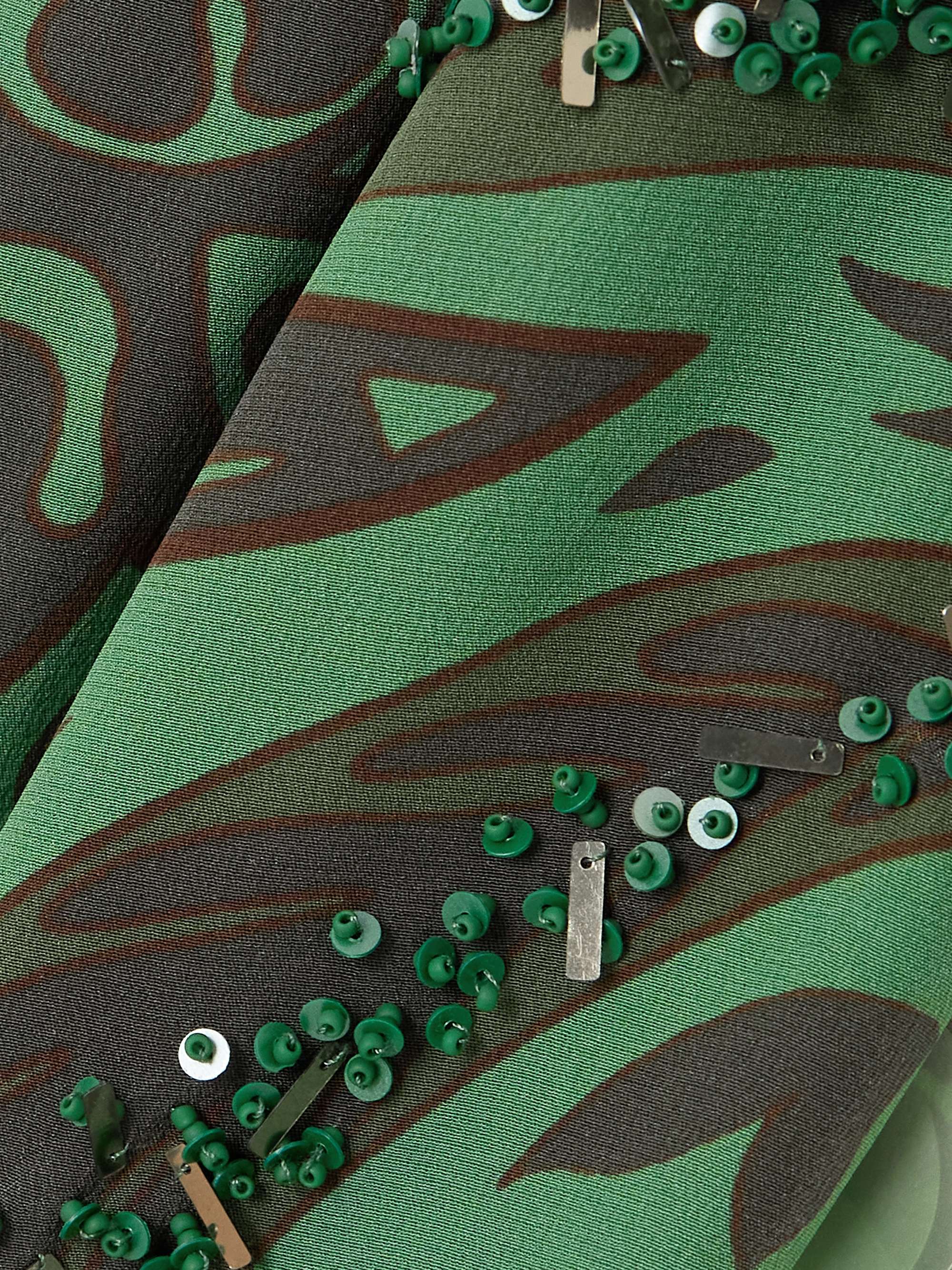Landscapes embellished printed silk crepe de chine maxi dress view