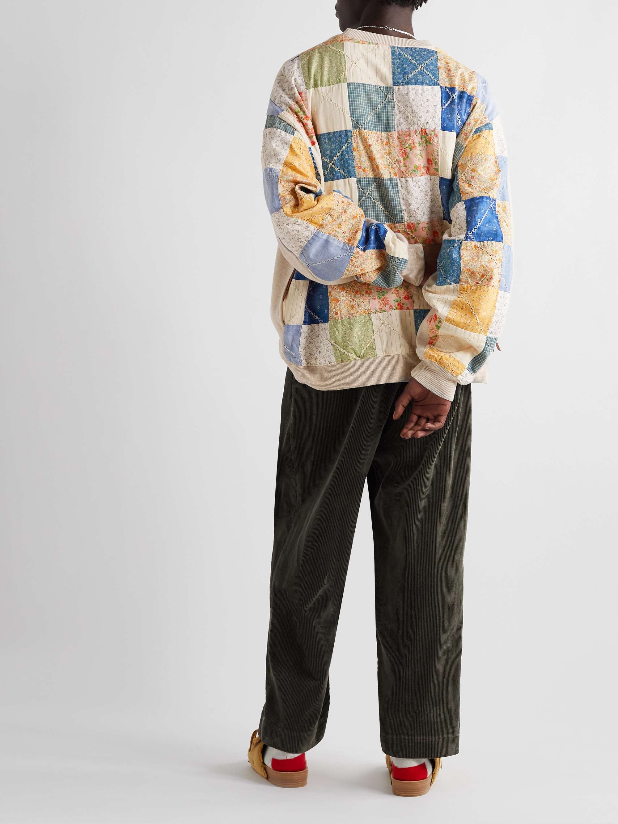 Patchwork Cotton-Jersey Sweatshirt view