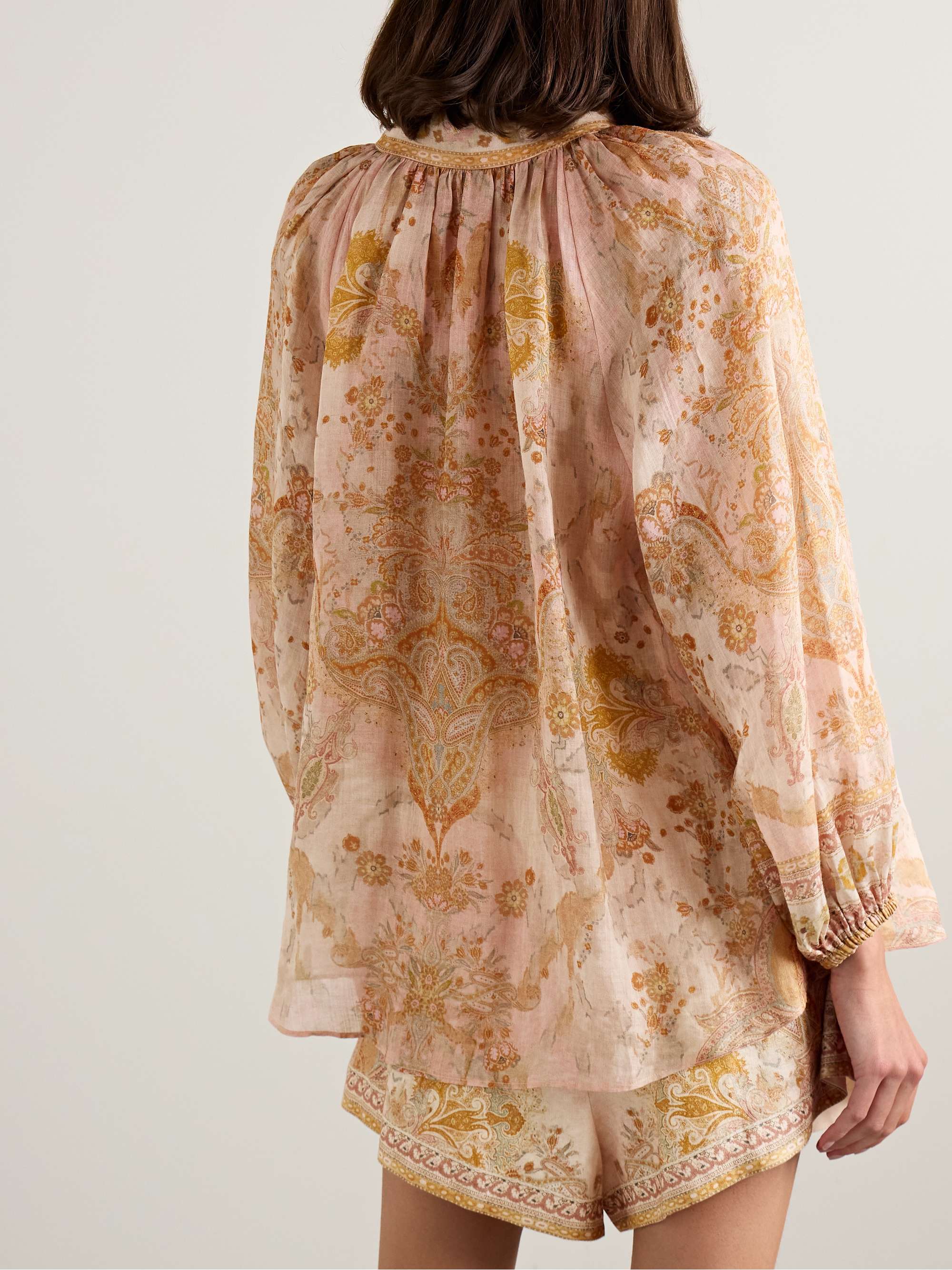 Acacia printed ramie-voile blouse view