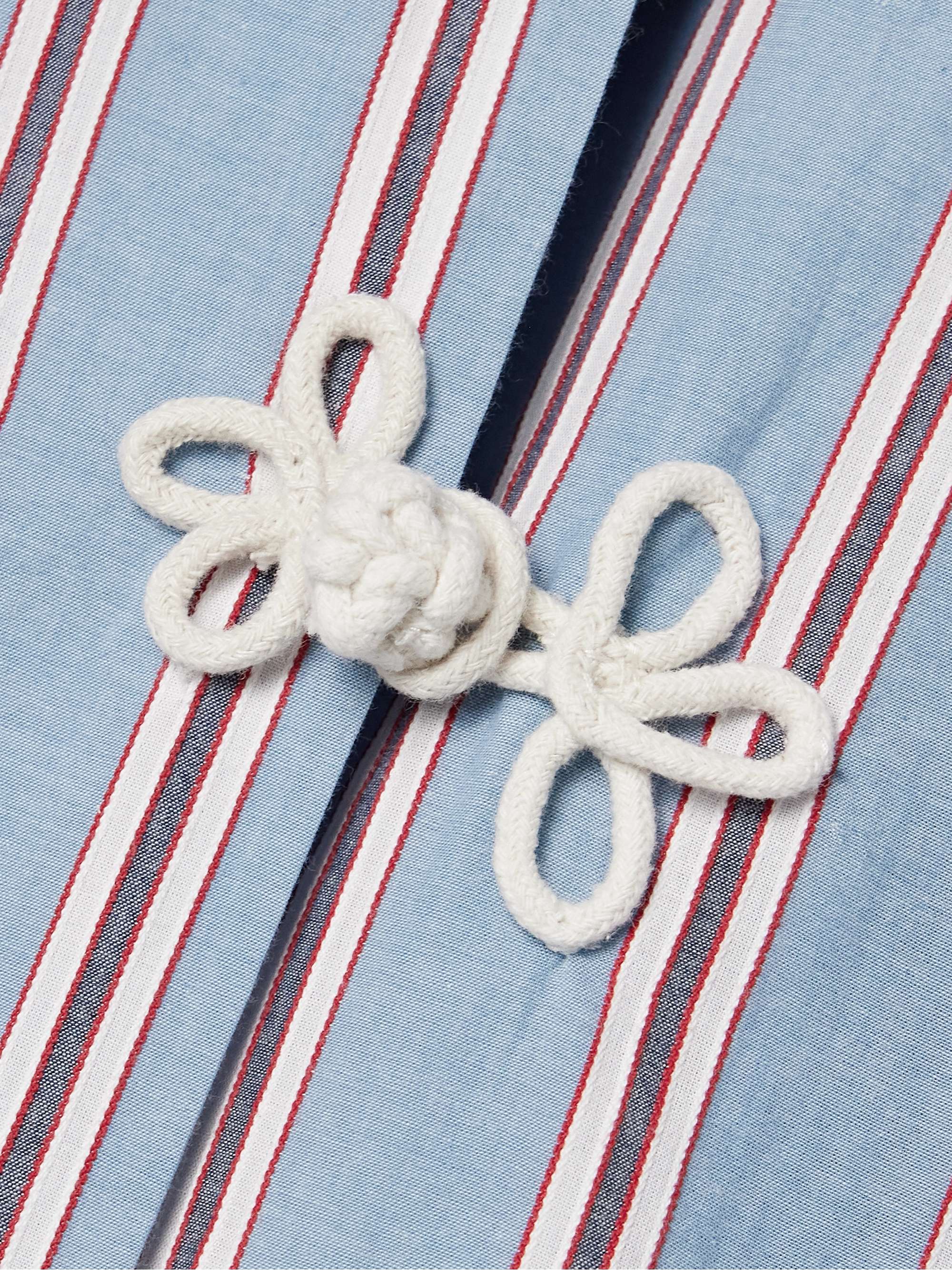Jonas embroidered striped cotton-voile shirt view