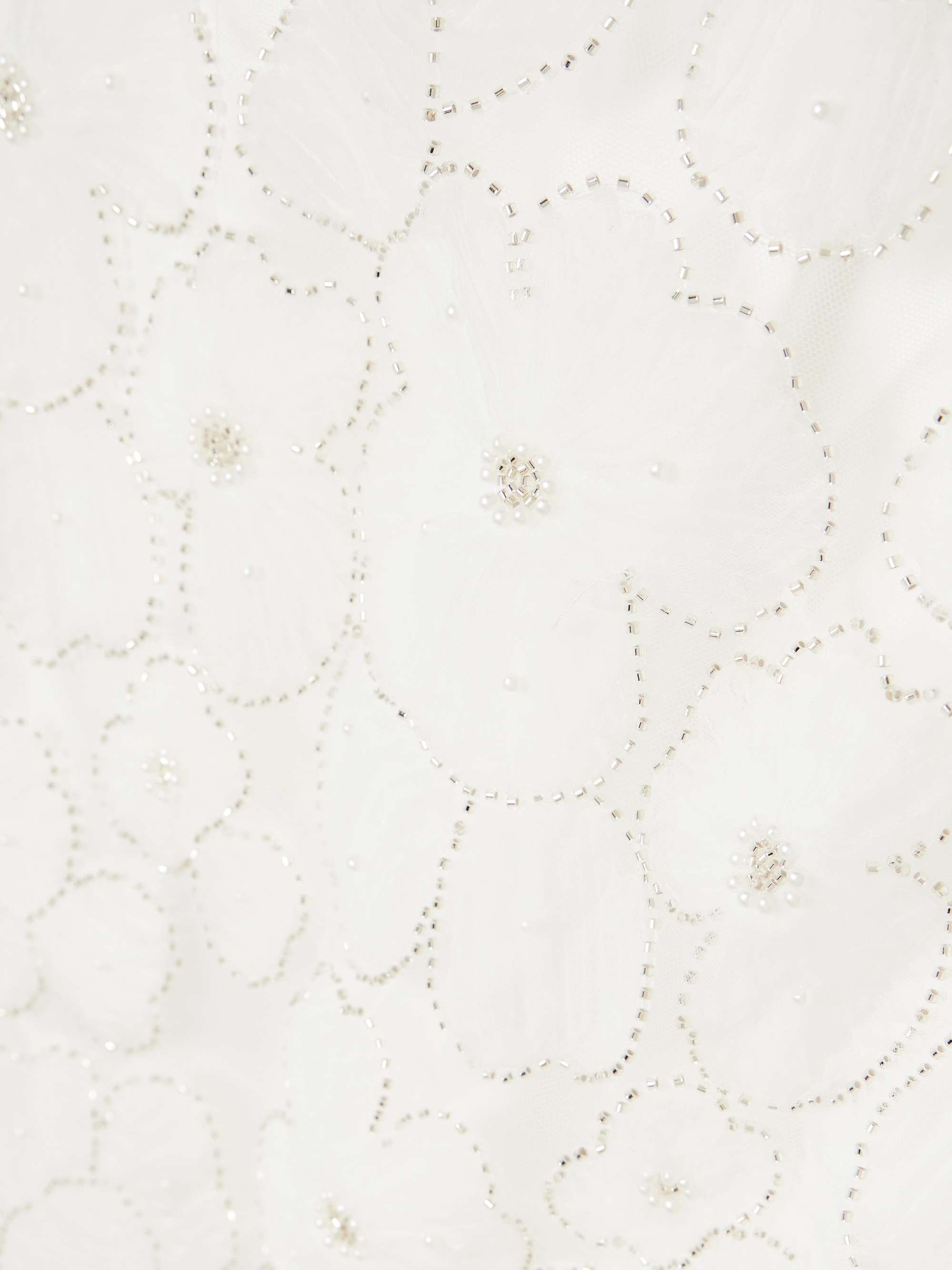 Embellished appliquéd tulle and satin mini dress view