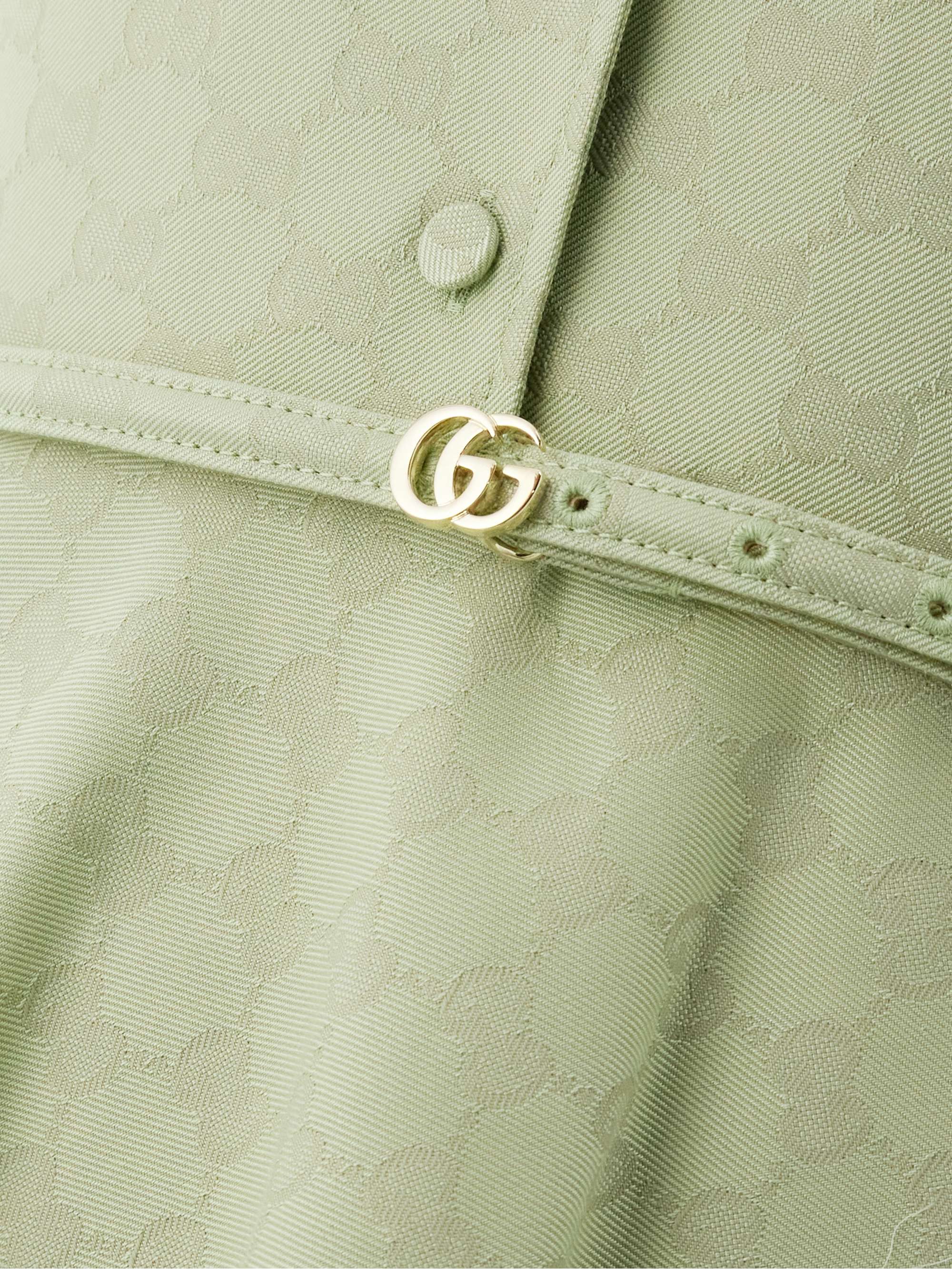 Belted gabardine-jacquard midi shirt dress view