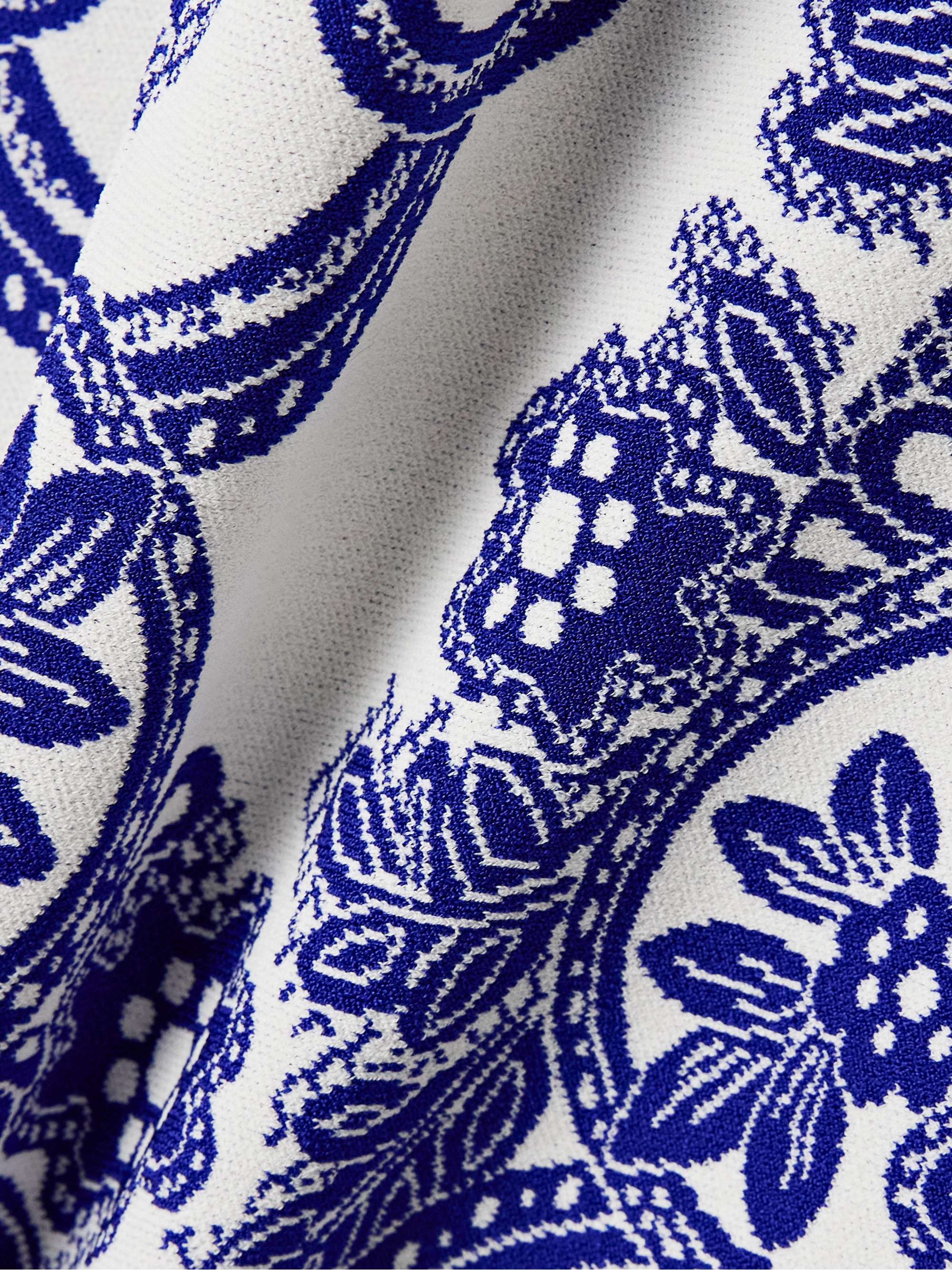 Jacquard-knit flared pants view