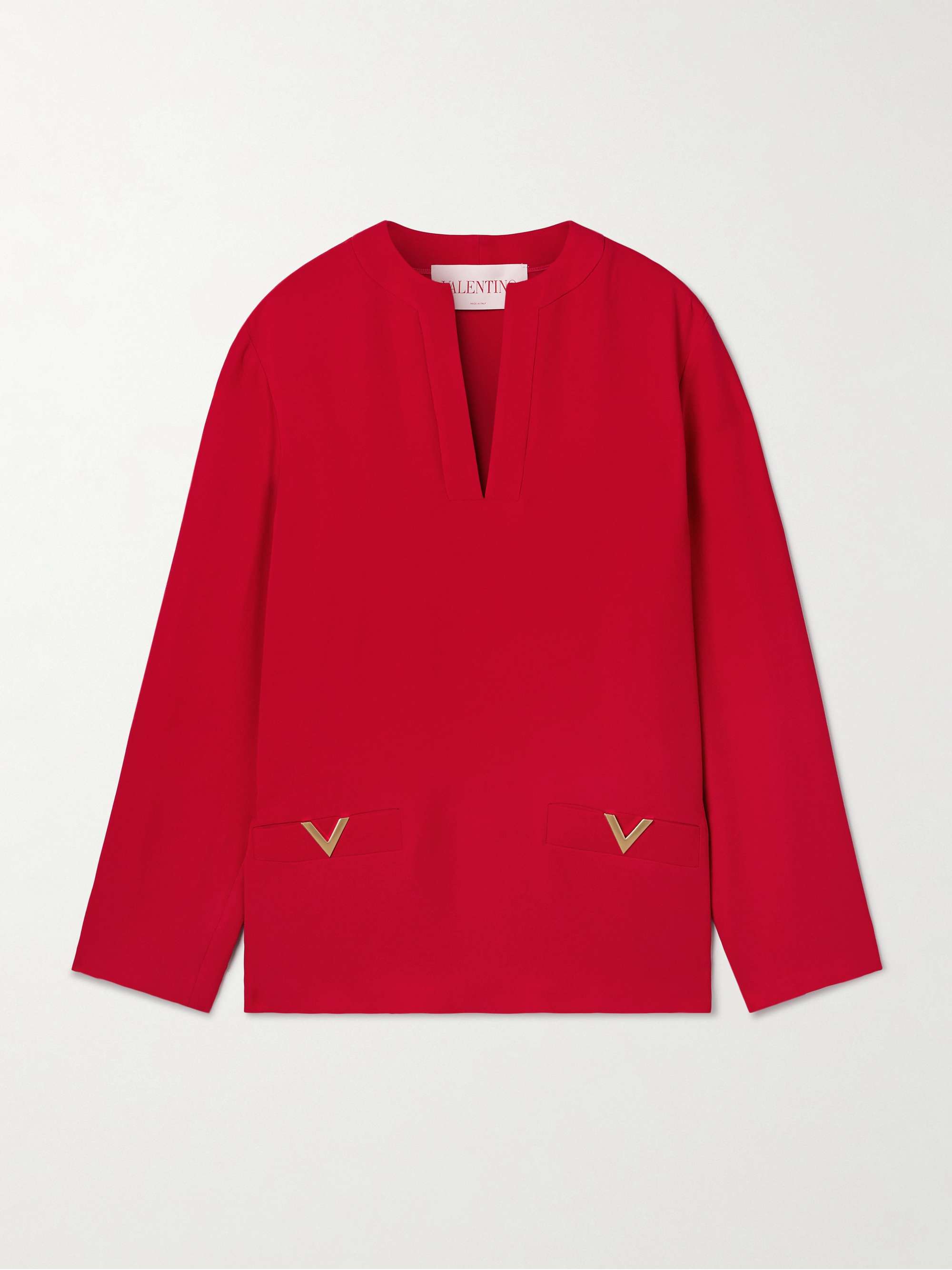 Embellished silk crepe de chine blouse hero visual