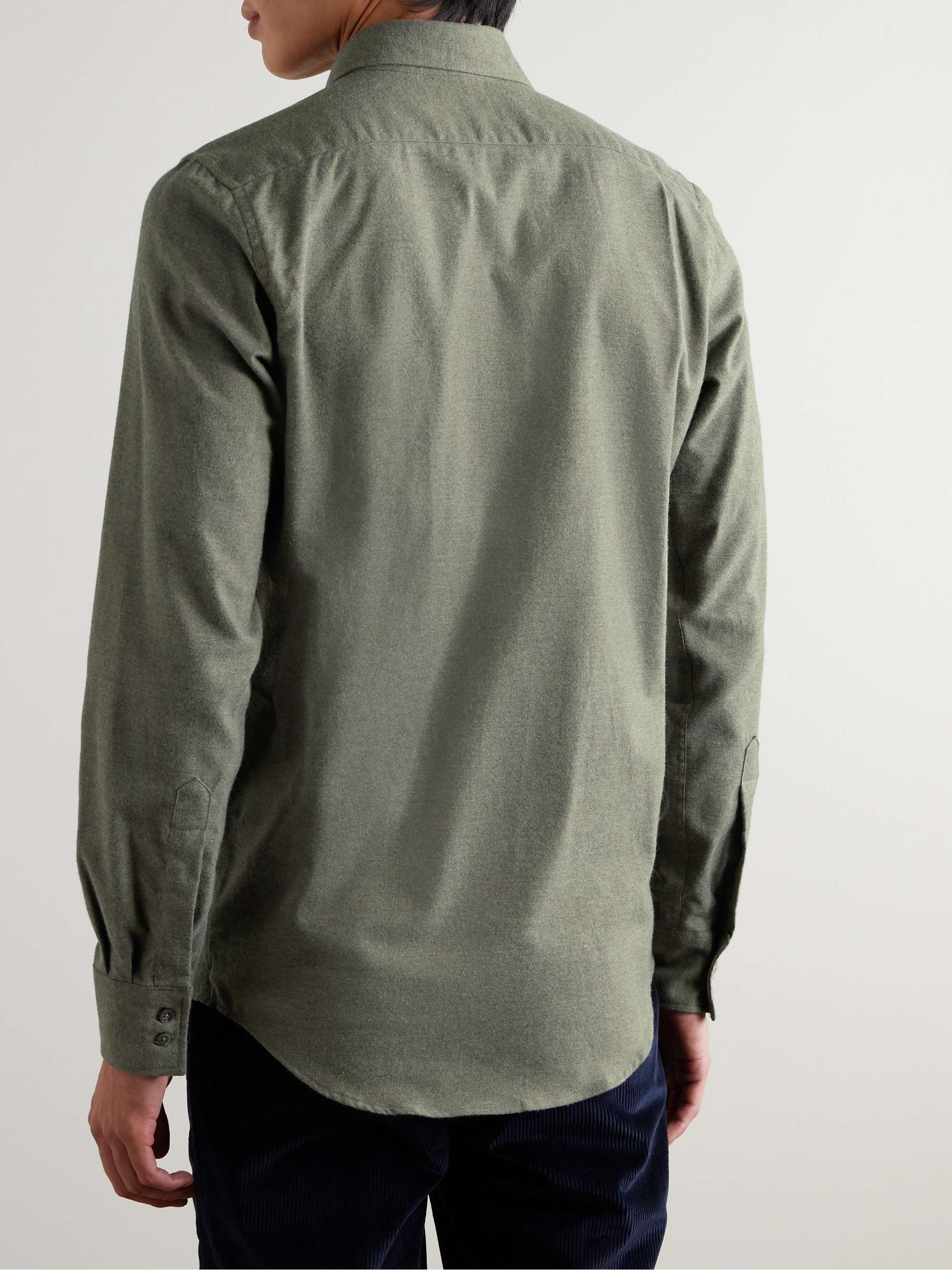Cotton and Cashmere-Blend Flannel Shirt view