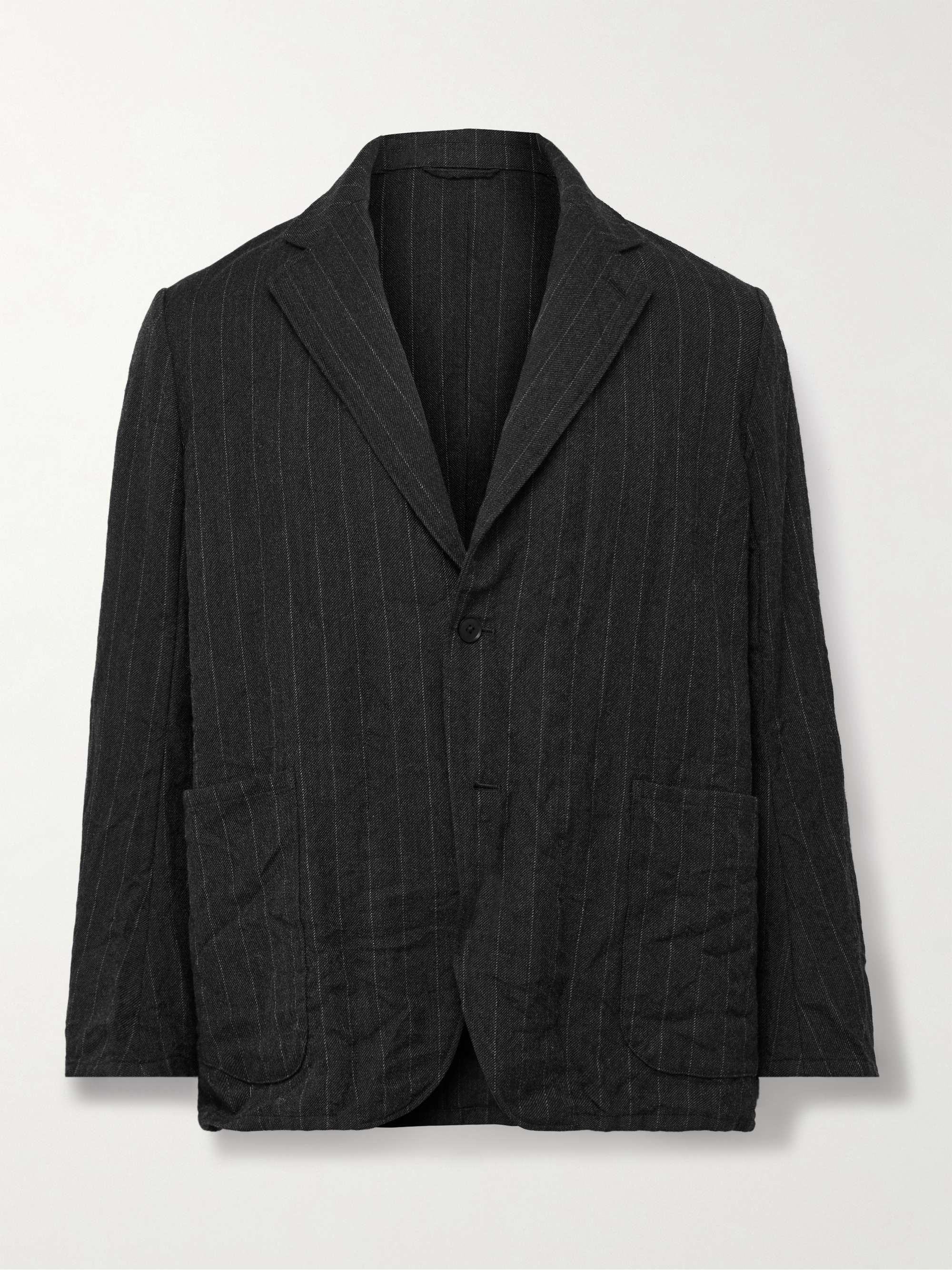 Take Easy Pinstriped Wool-Twill Suit Jacket hero visual