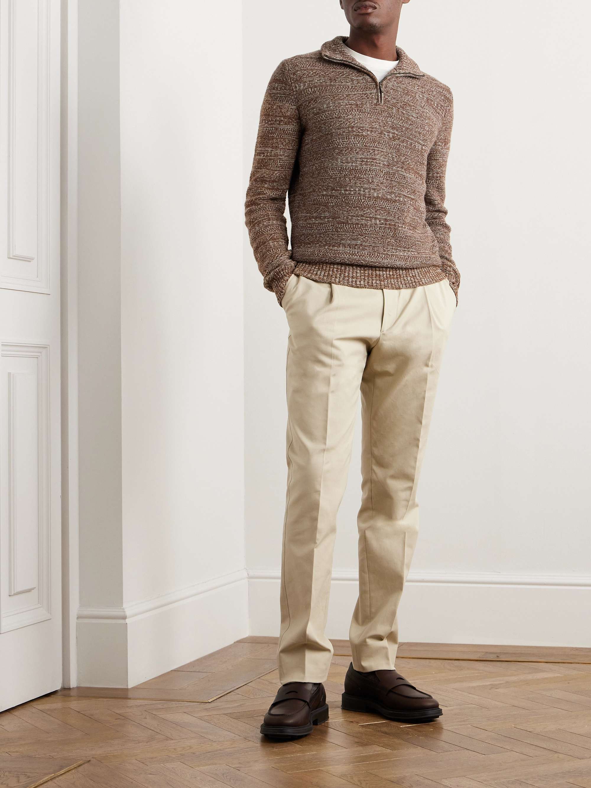 Fancy Cashmere Half-Zip Sweater view